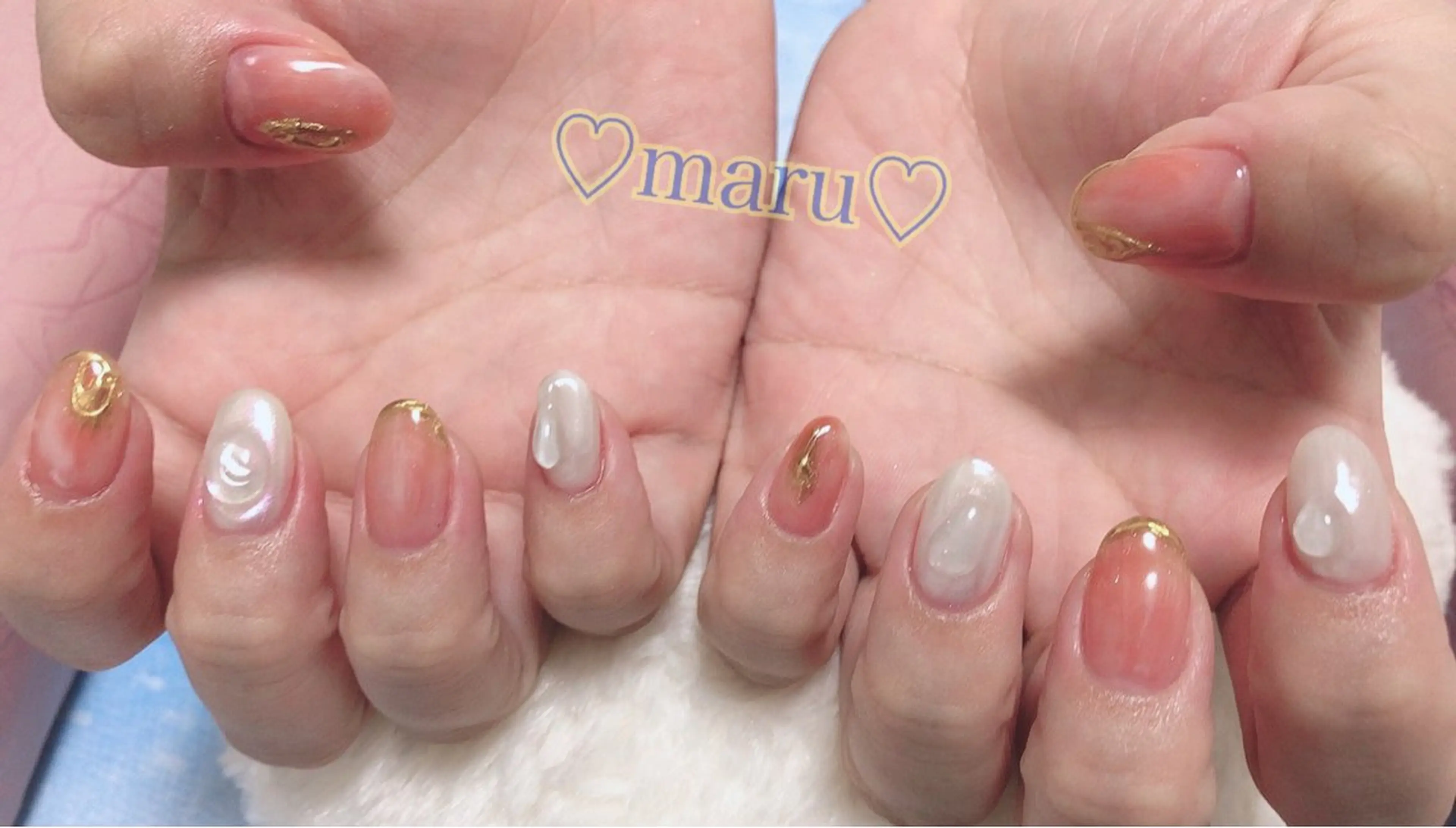 ネイル ハンドネイル フットネイル まるみ♡8/25- 31お休み🙇‍♀️のネイルデザイン