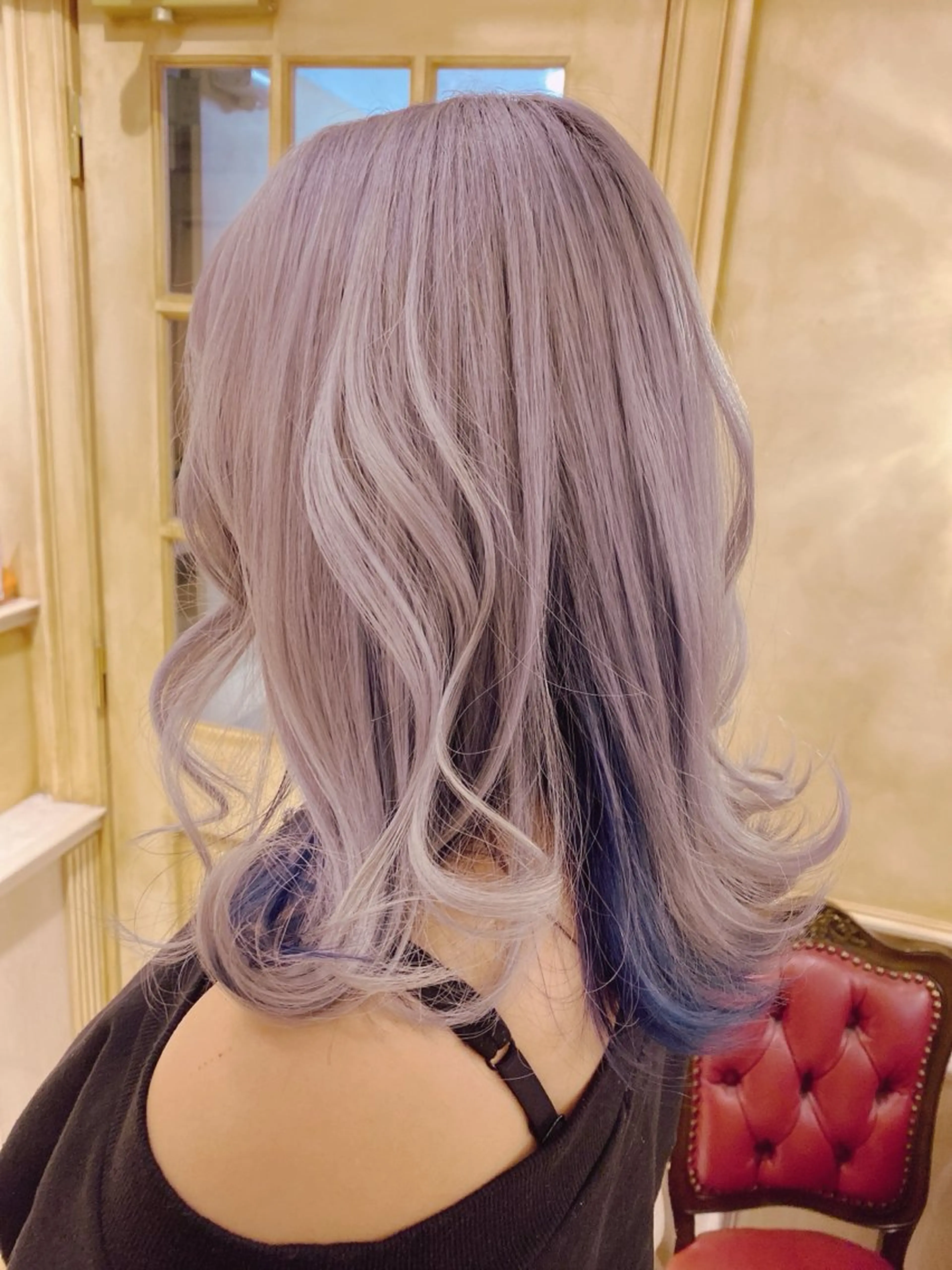セミロング カラー シルバー カット ヘアカラー トリートメント 韓国ヘアー🦄ྀི オタク美容師🌈山本のヘアスタイル