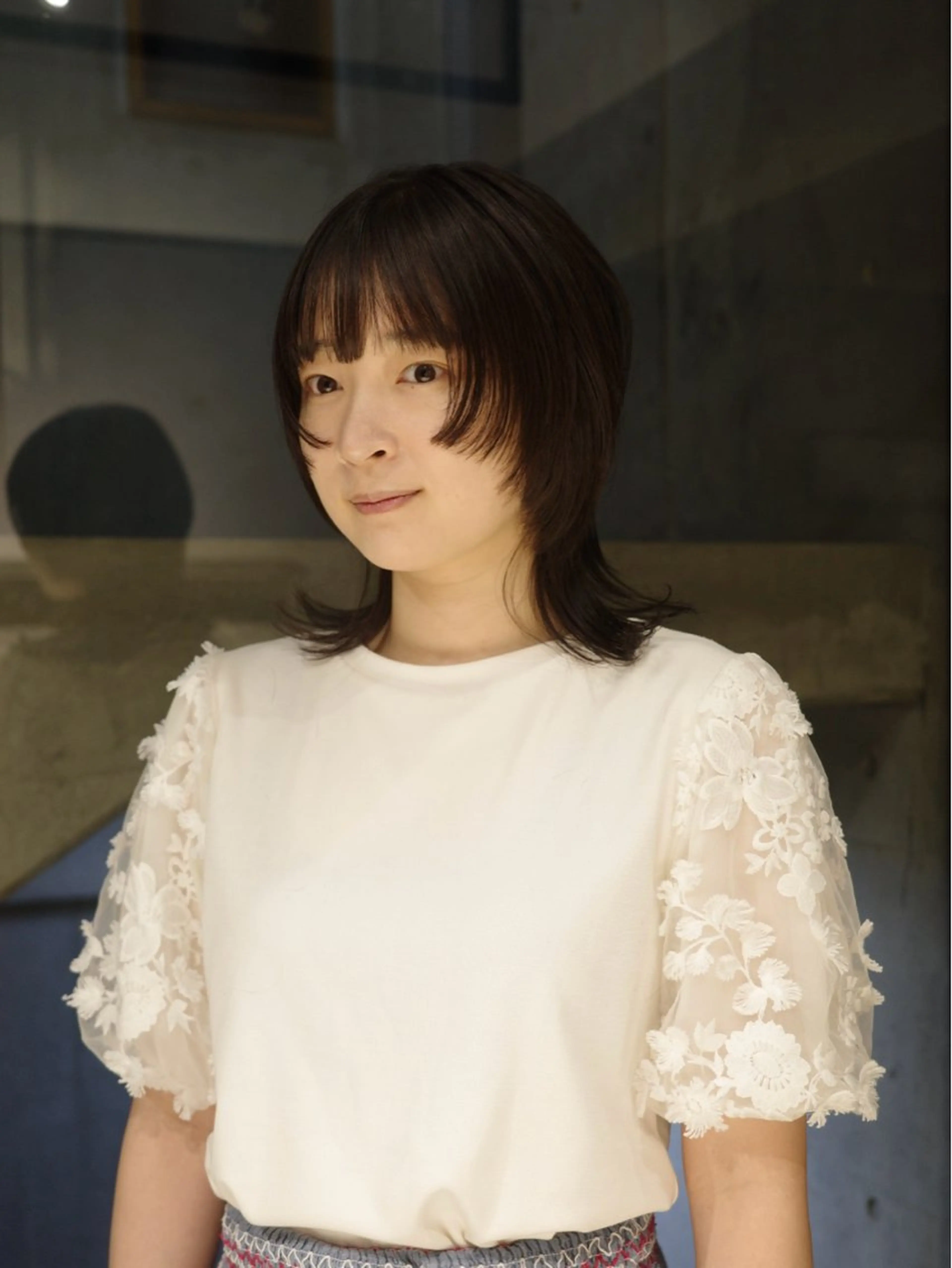 ミディアム 顔周りカット 髪質改善 ウルフカット カット NERO HAIR SALON所属・NERO 眞下秋歩のヘアスタイル