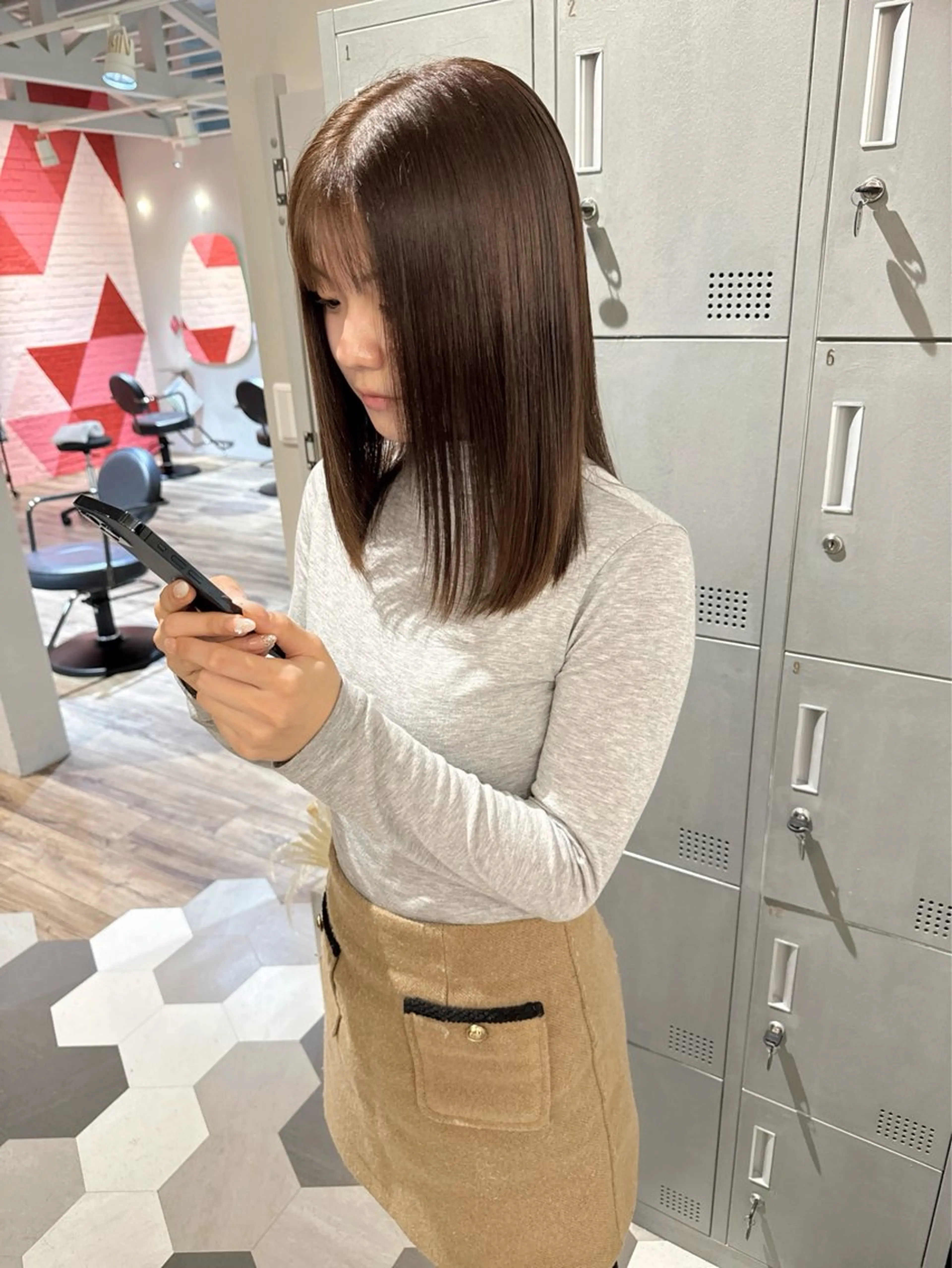 ミディアム カット ヘアカラー 【天満1艶髪】潤艶/ 髪質改善🌹釣本竜哉のヘアスタイル