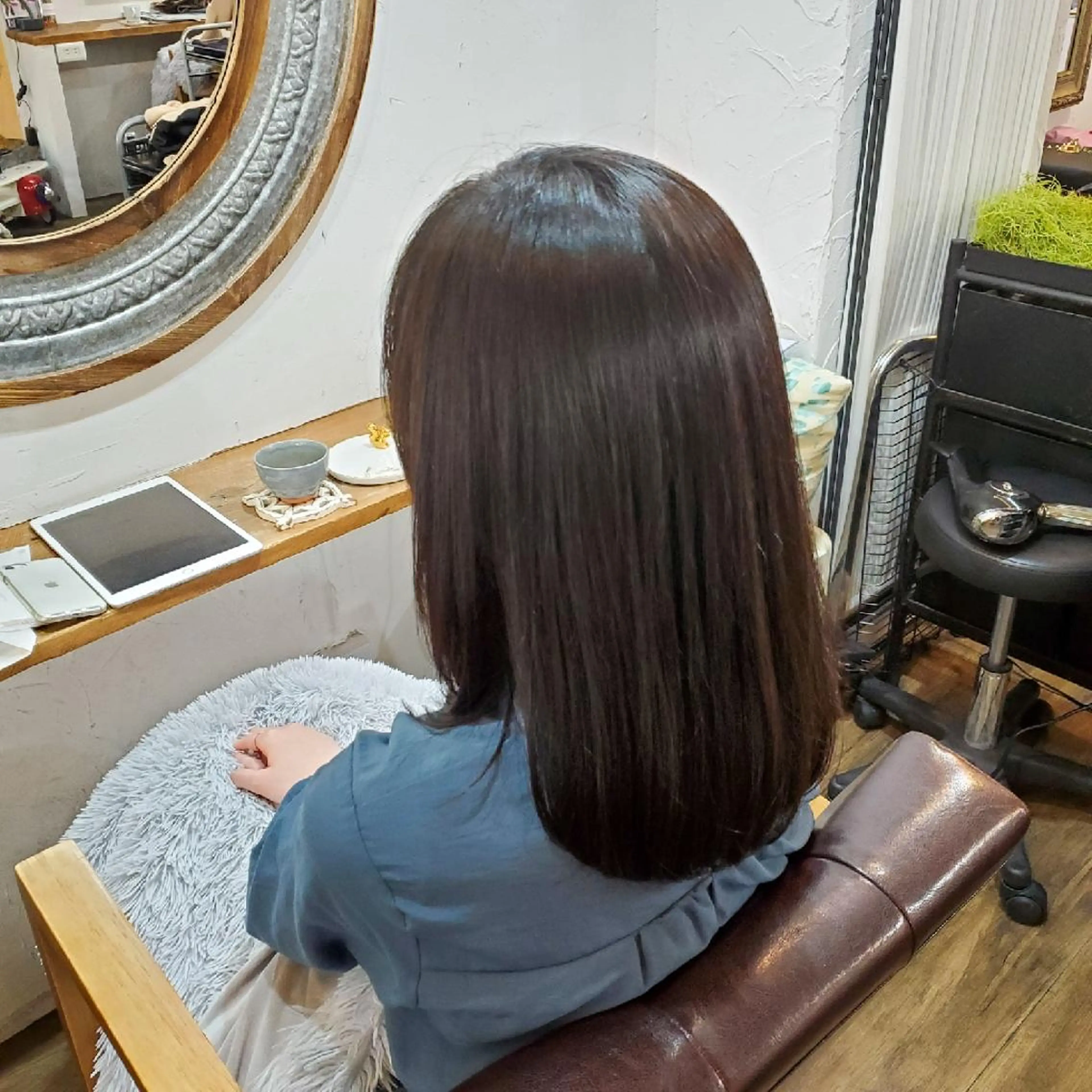 セミロング カラー カット ヘアカラー 縮毛矯正 トリートメント フリーランス所属・韓国ヘア レイヤー くびれヘアMATSUのヘアスタイル