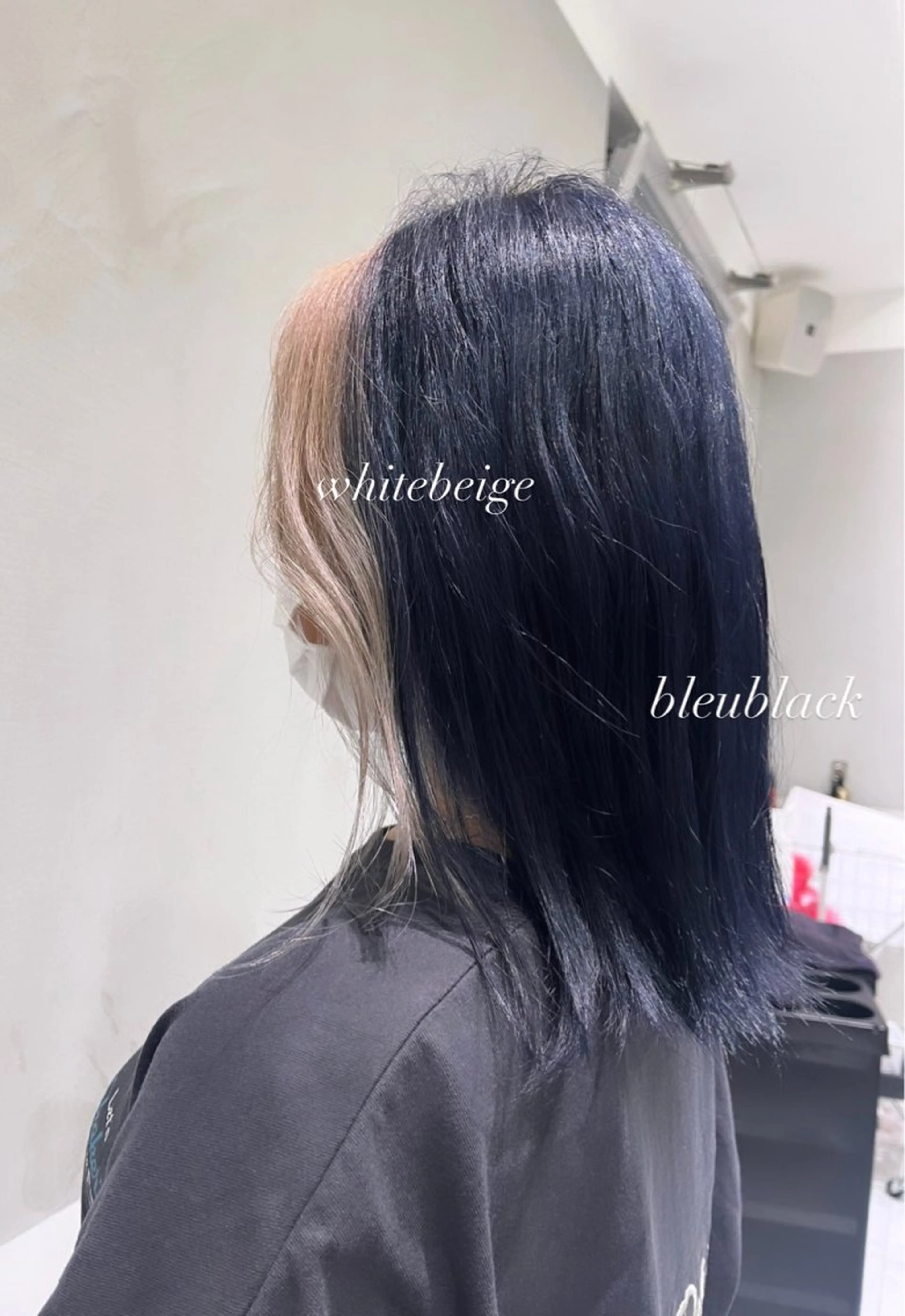 ミディアム カラー ミストバング  フェイスフレーミング ショートカット/ yuiのヘアスタイル