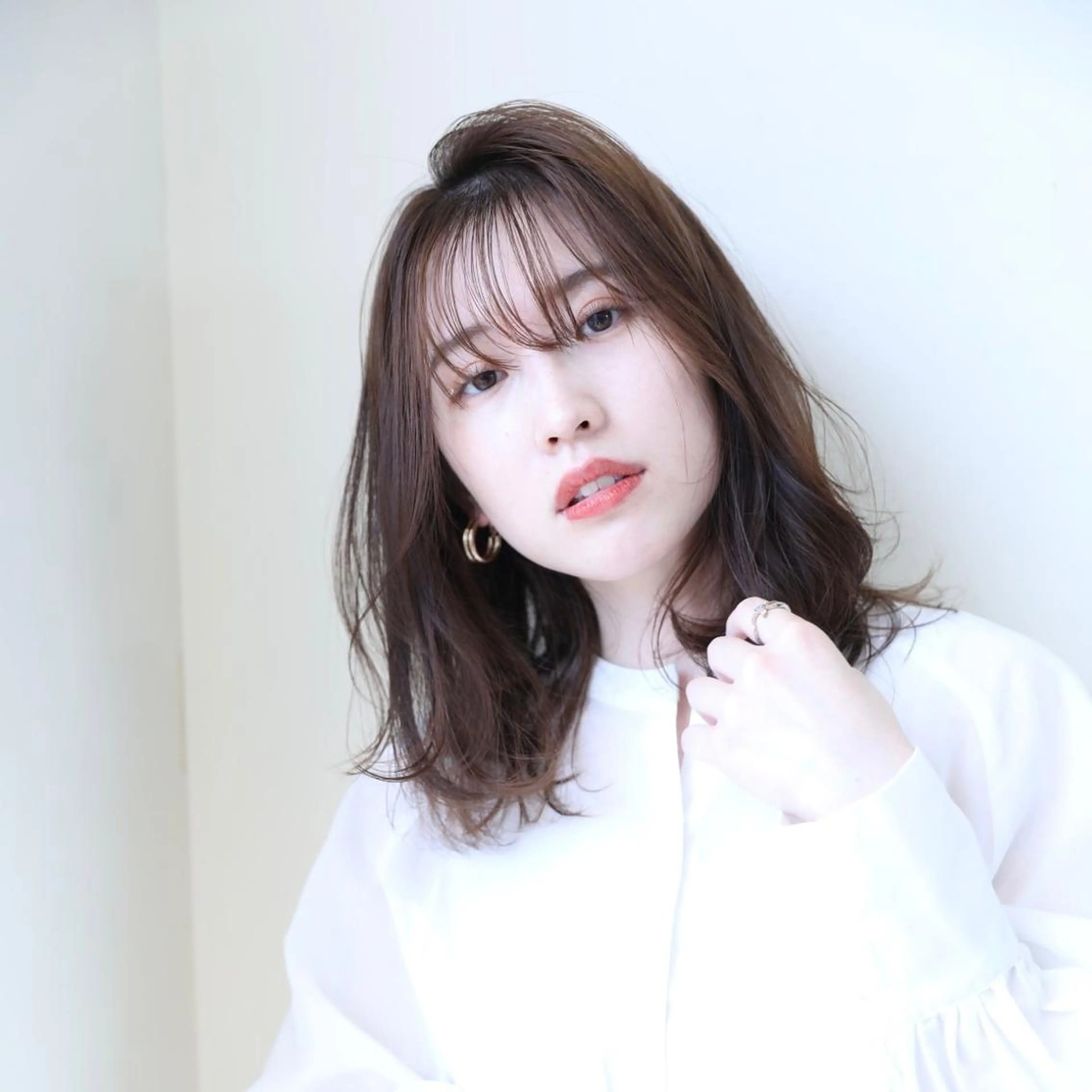 セミロング カラー カット ヘアカラー トリートメント 艶髪/巻ける縮毛矯正 /髪質改善naoのヘアスタイル