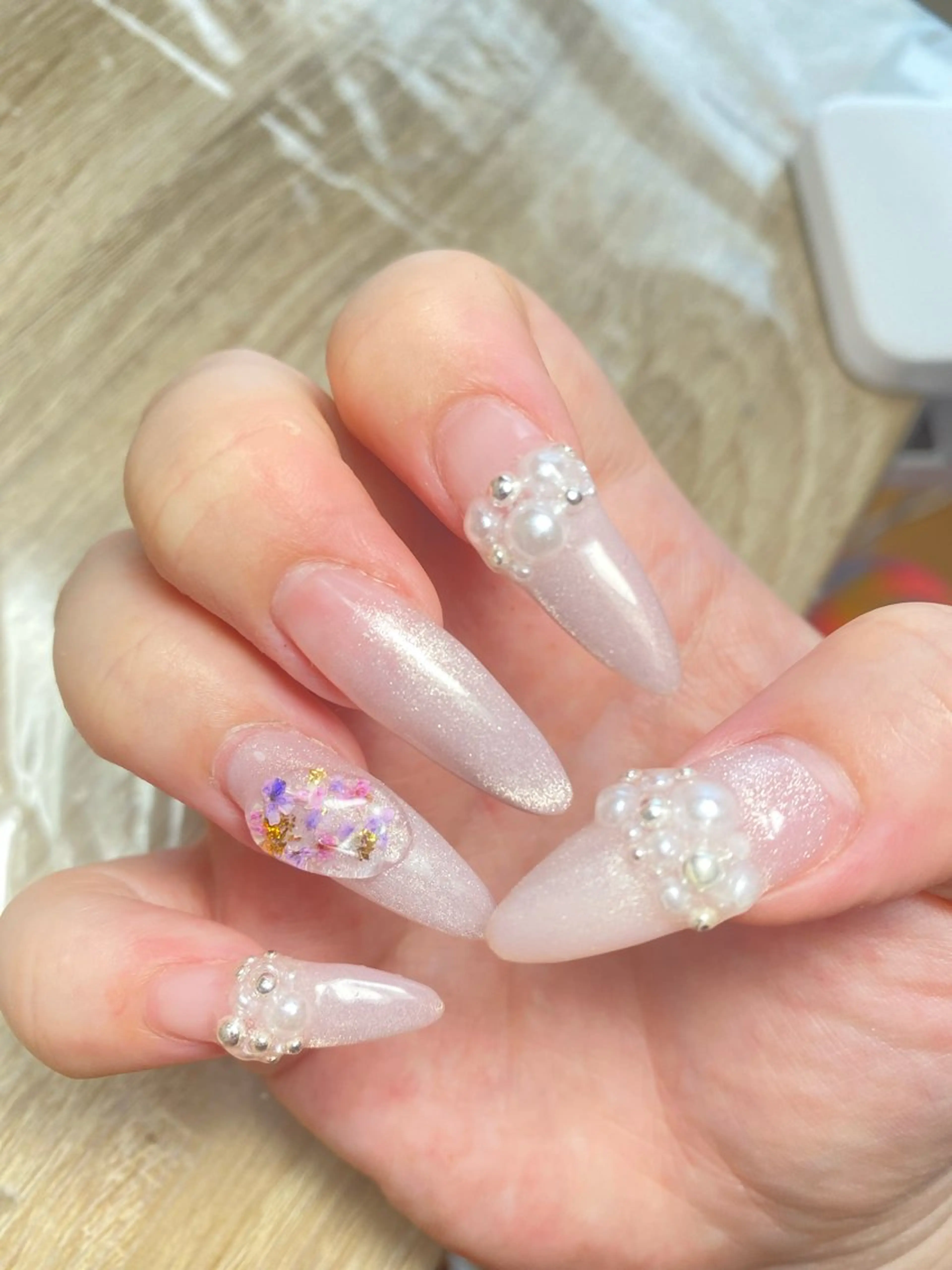 ネイル ロングネイル マグネットネイル Esthetic Will所属・will 有希のネイルデザイン