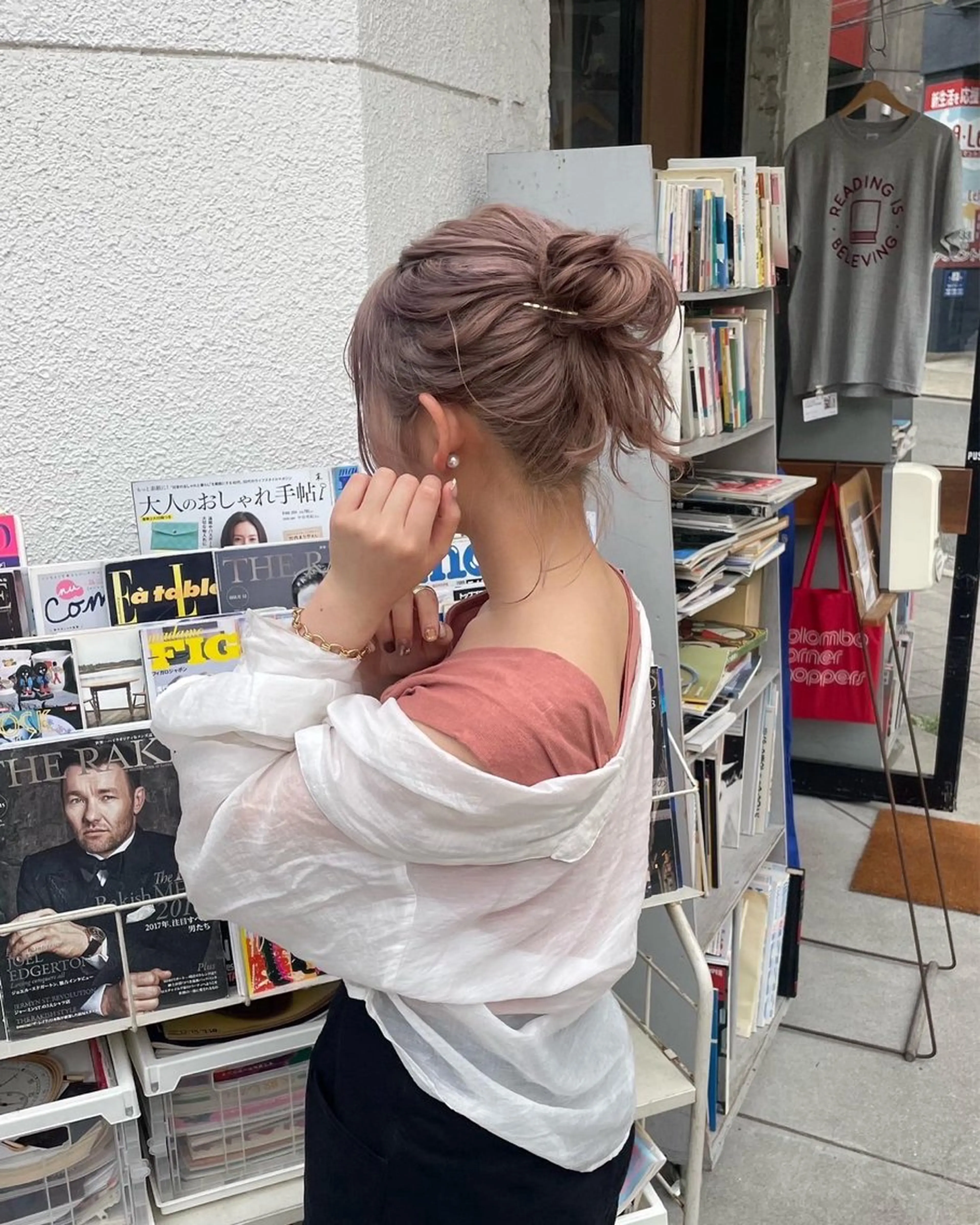 ミディアム カラー ヘアアレンジ ラベンダーカラー ダブルカラーVia/ airi♡のヘアスタイル
