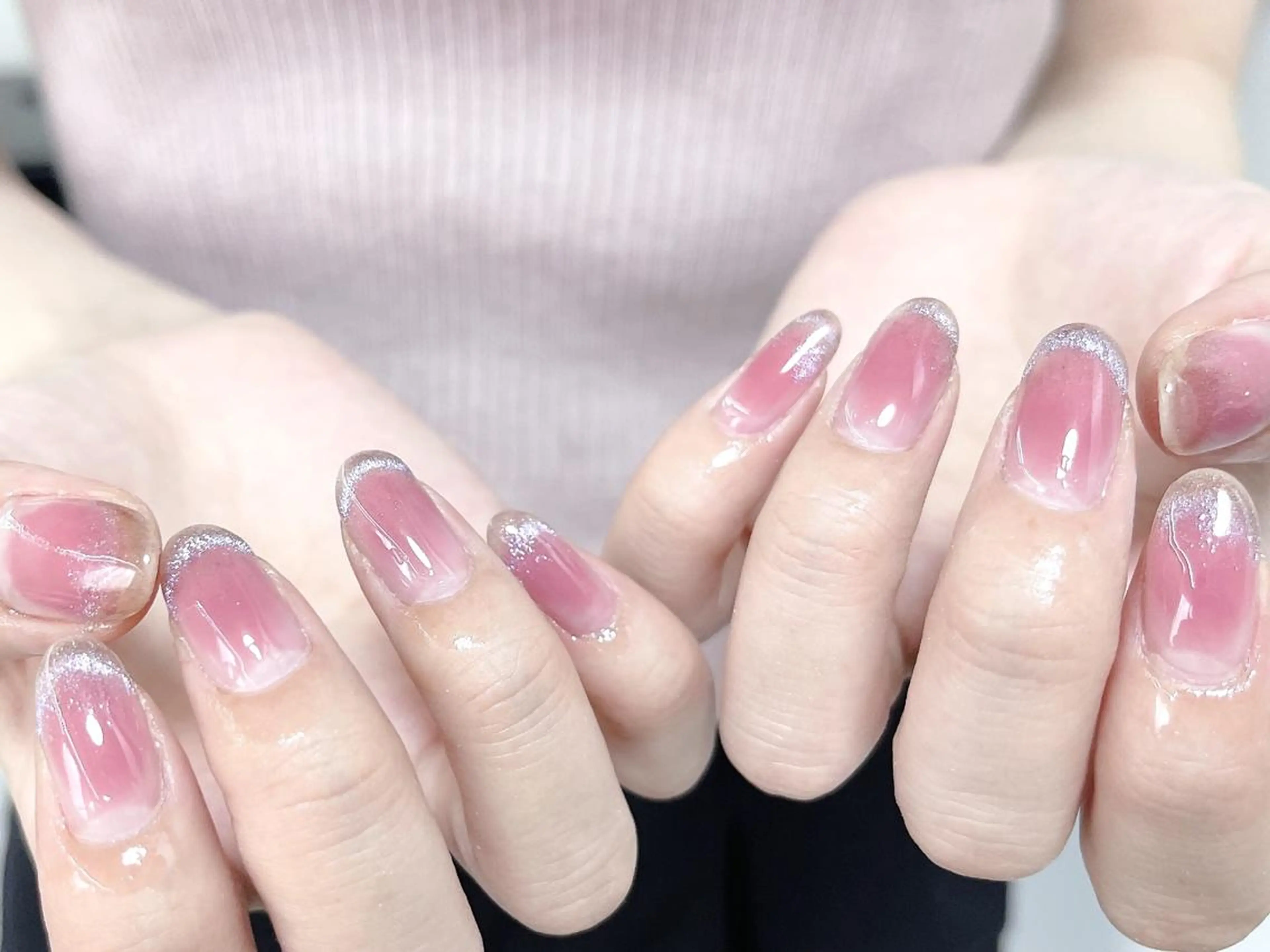 ネイル ki🍒🍒 ki ツルツルネイルのネイルデザイン