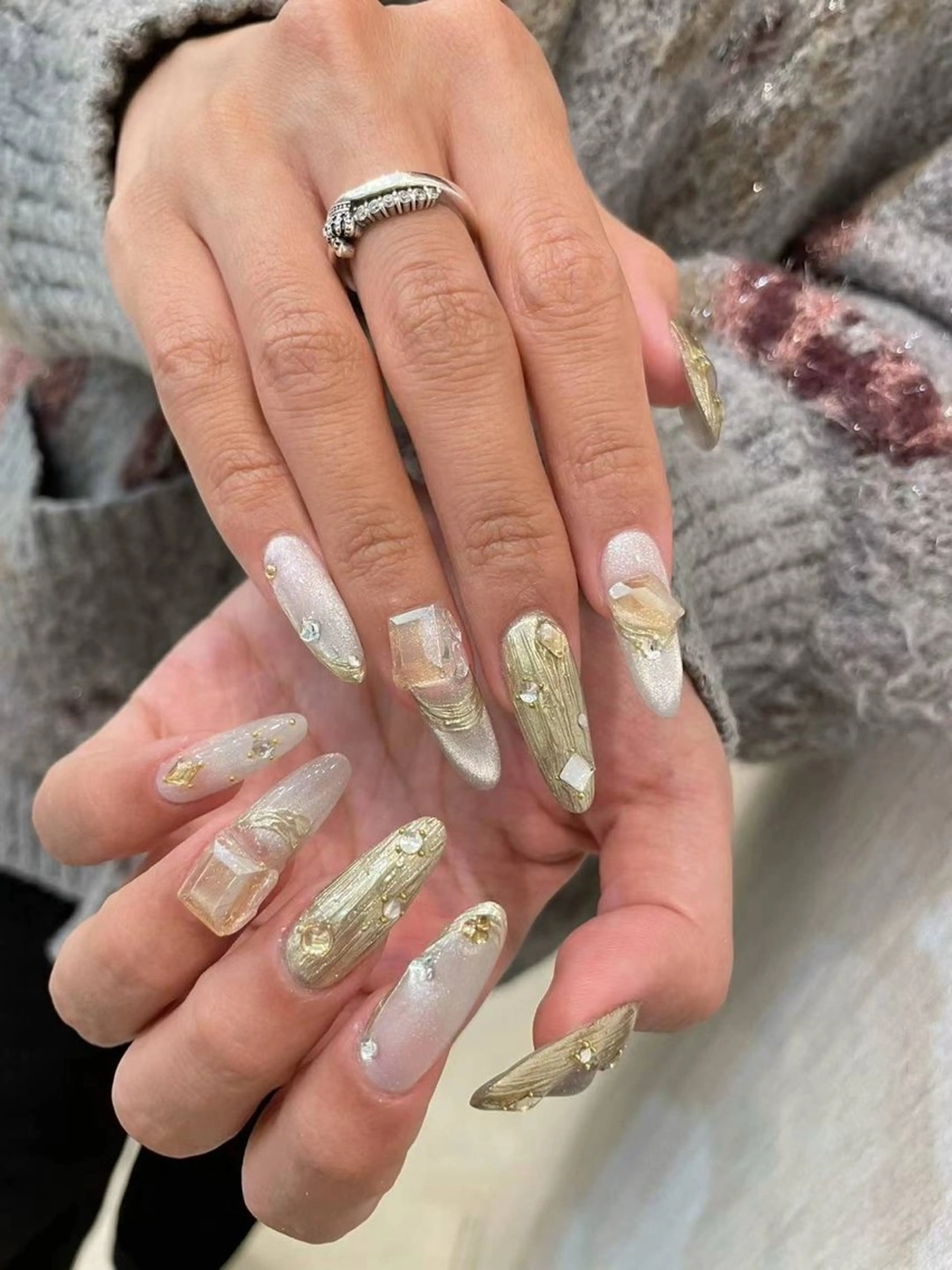 ネイル アートネイル フラワーネイル フットネイル ジェルネイル キラキラネイル Babarla nailのネイルデザイン