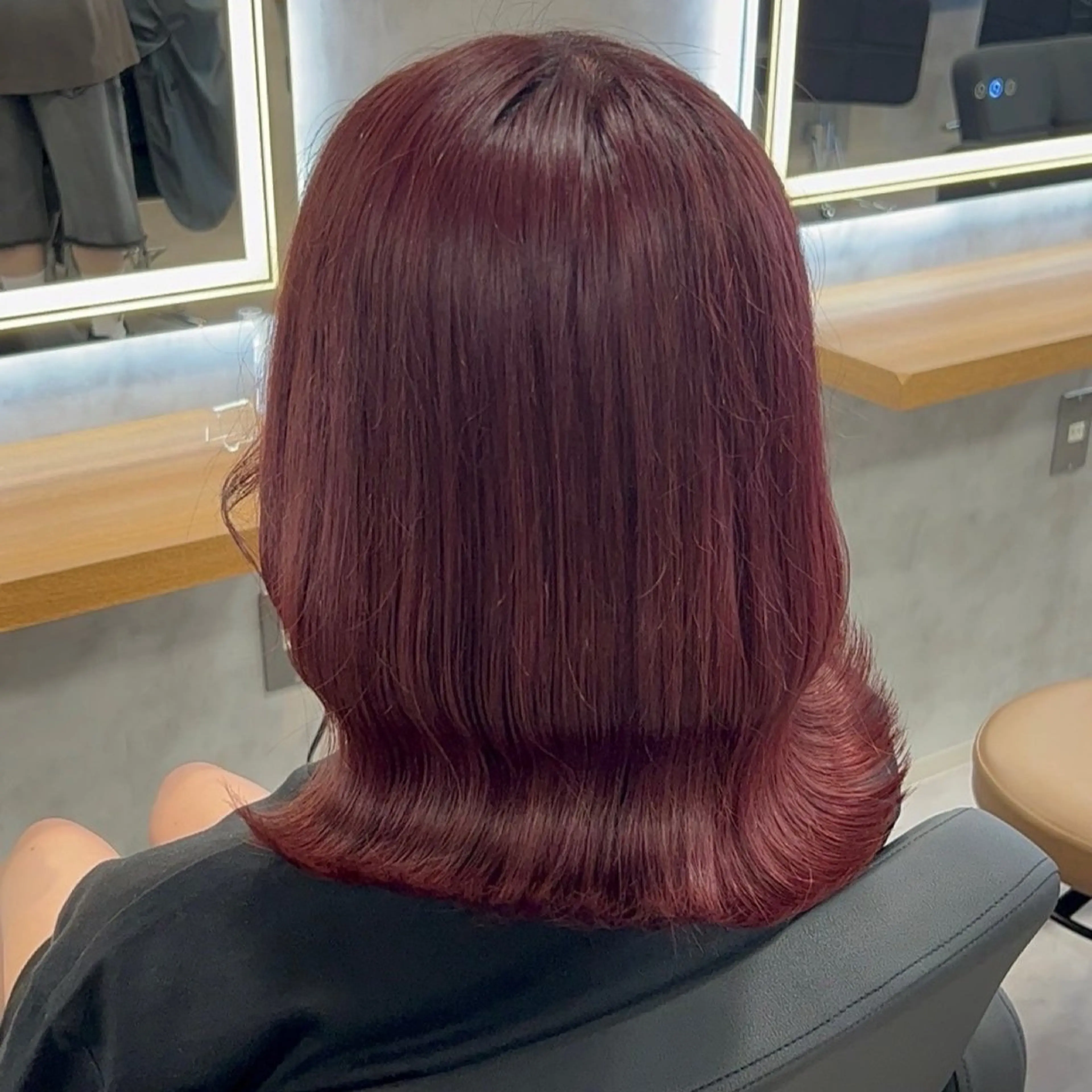 ミディアム カラー レッドカラー 淡色/ワンホンヘア 🤍MINORIのヘアスタイル