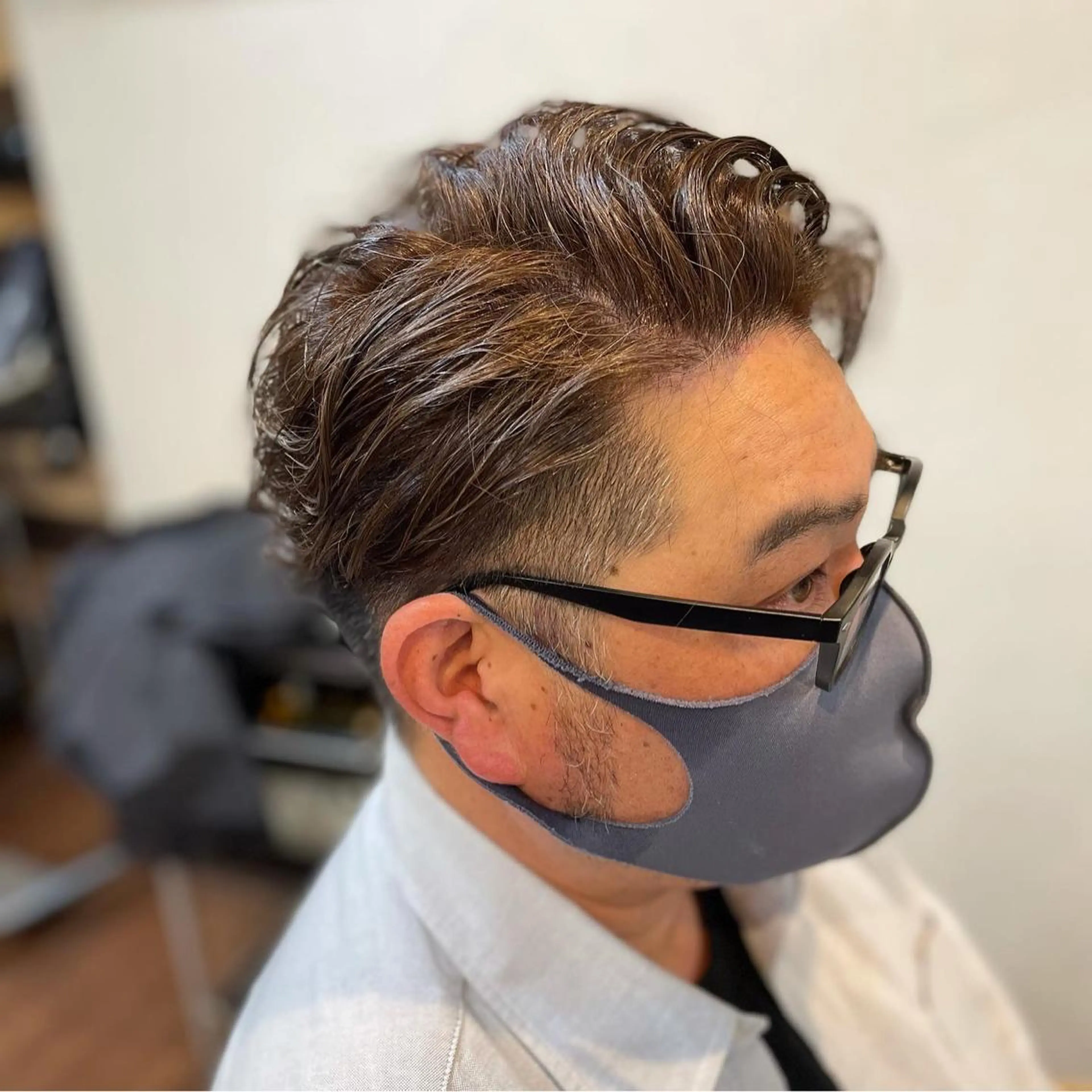 ショート カラー メンズ メンズメッシュ アッシュ メッシュ ヘアカラー ✨縮毛矯正メニュー 追加 中山大輔✨のヘアスタイル