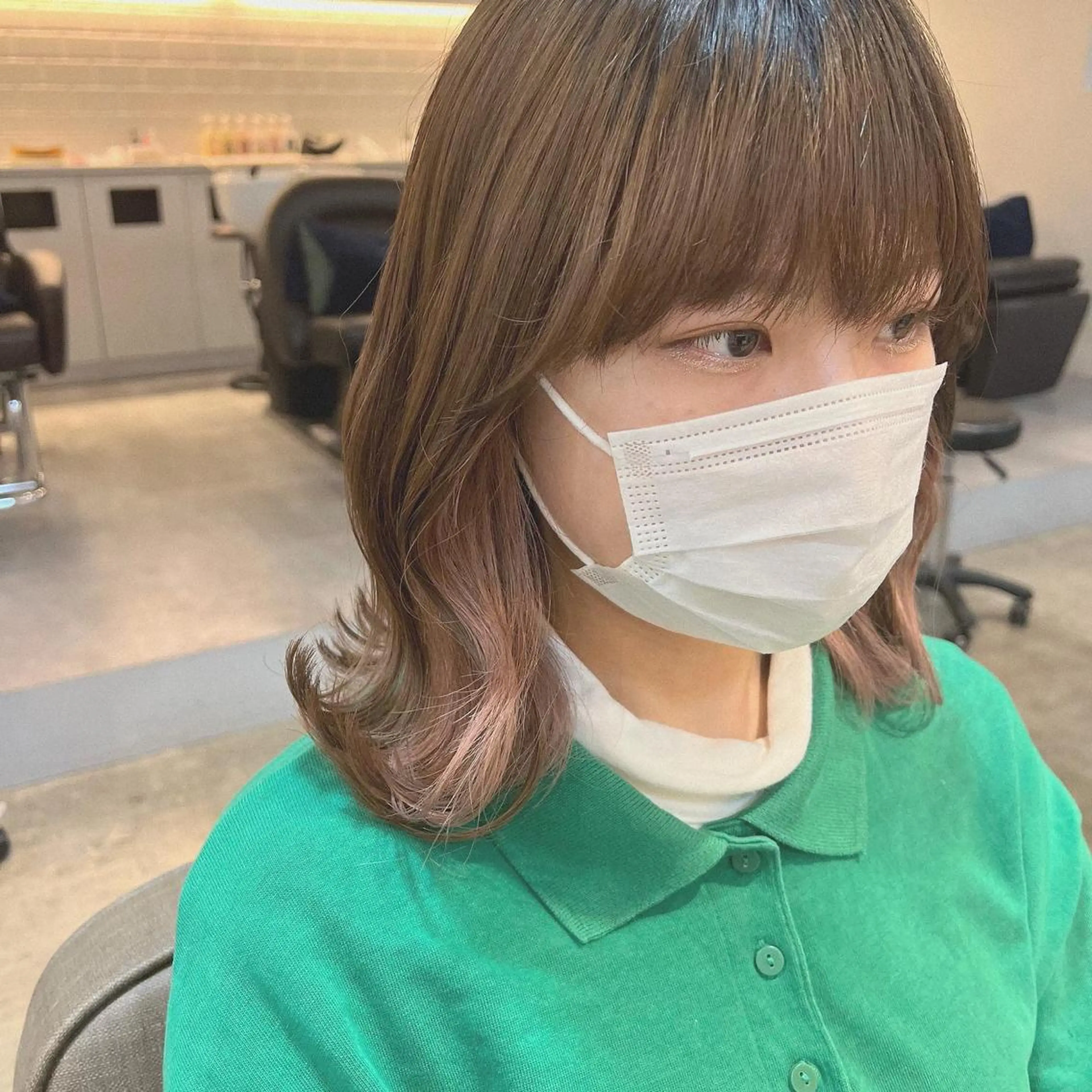 ミディアム ☁️RIKA☁️ @ri2_____bのヘアスタイル