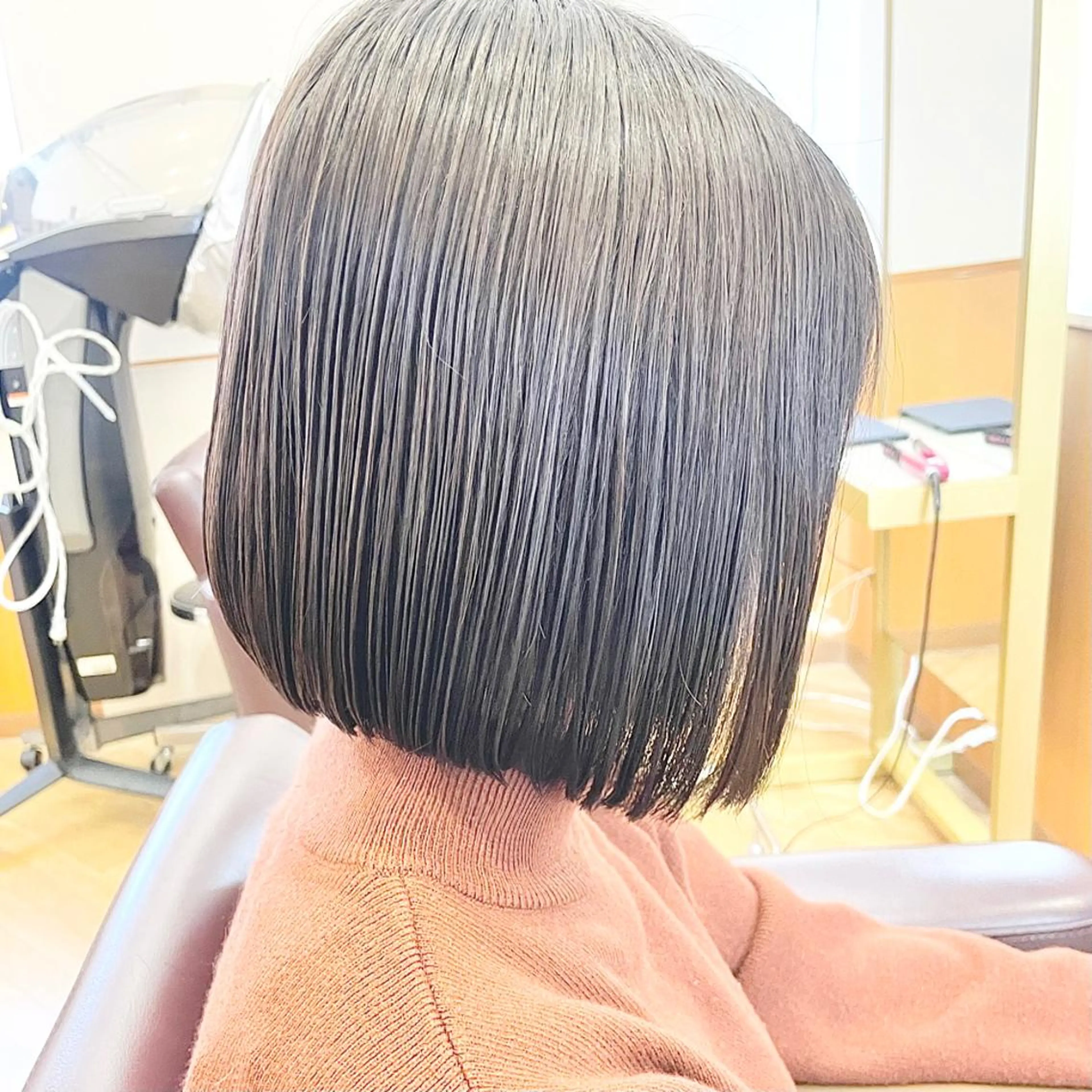 セミロング カラー ヘアアレンジ キッズ ブリーチ グレージュ ボブ 髪質改善 ヨシンモリ さわ きょうすけ/ ボブ髪質改善ショートのヘアスタイル
