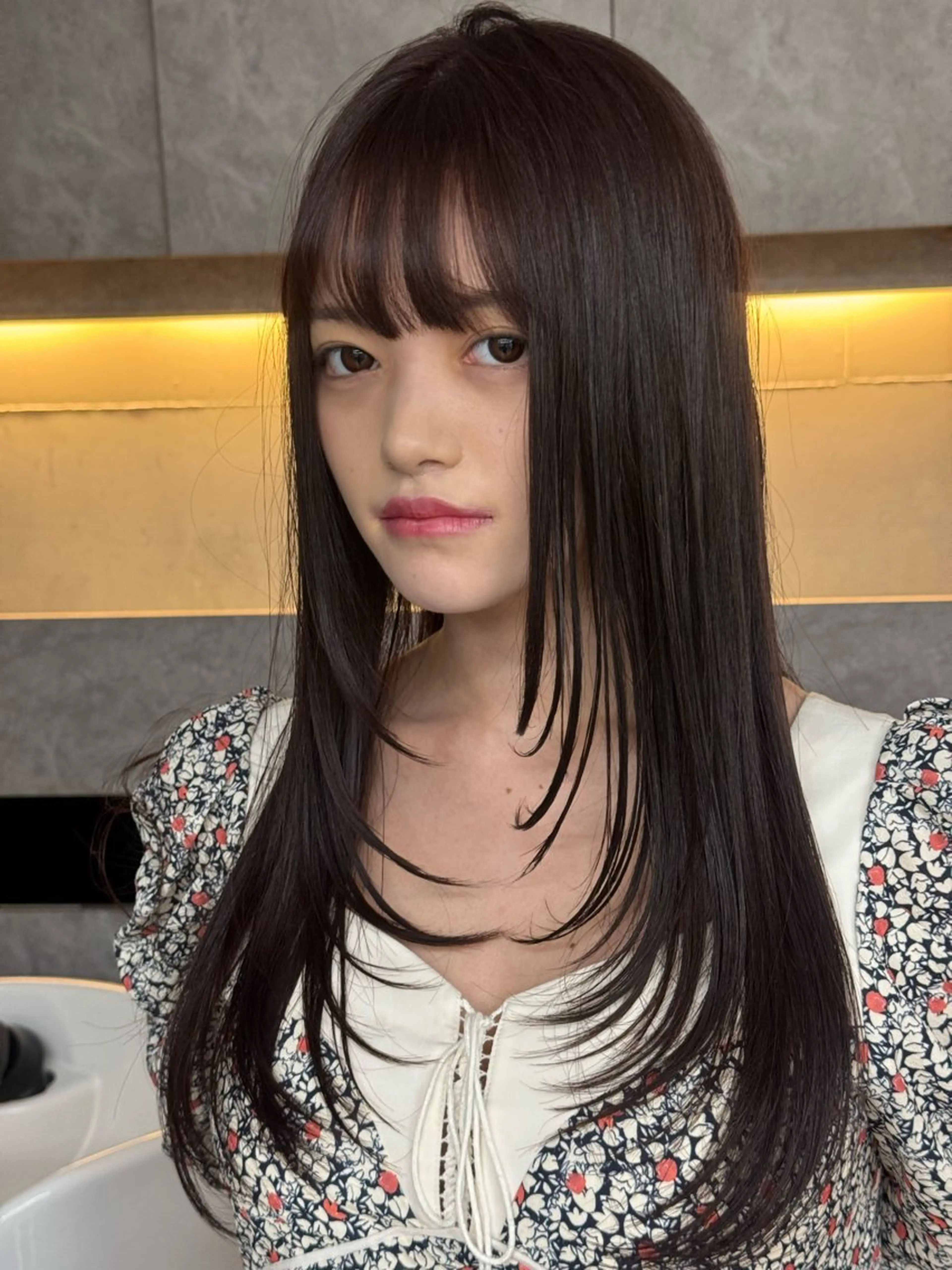 韓国レイヤーカット+シャンプーブローの写真