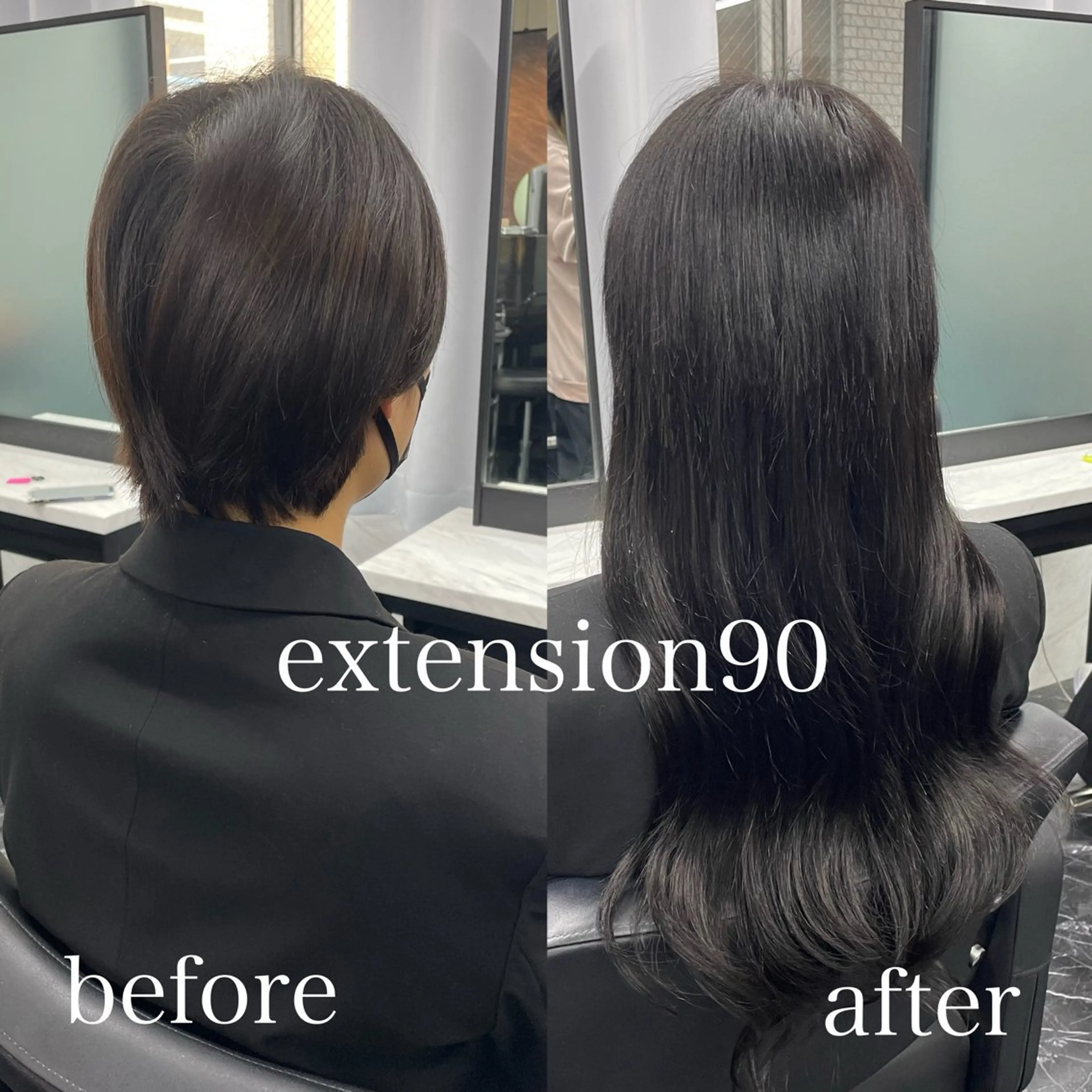 ロング カラー エクステ エクステ🩵ブリーチ 韓国ヘア🩵KAEのヘアスタイル