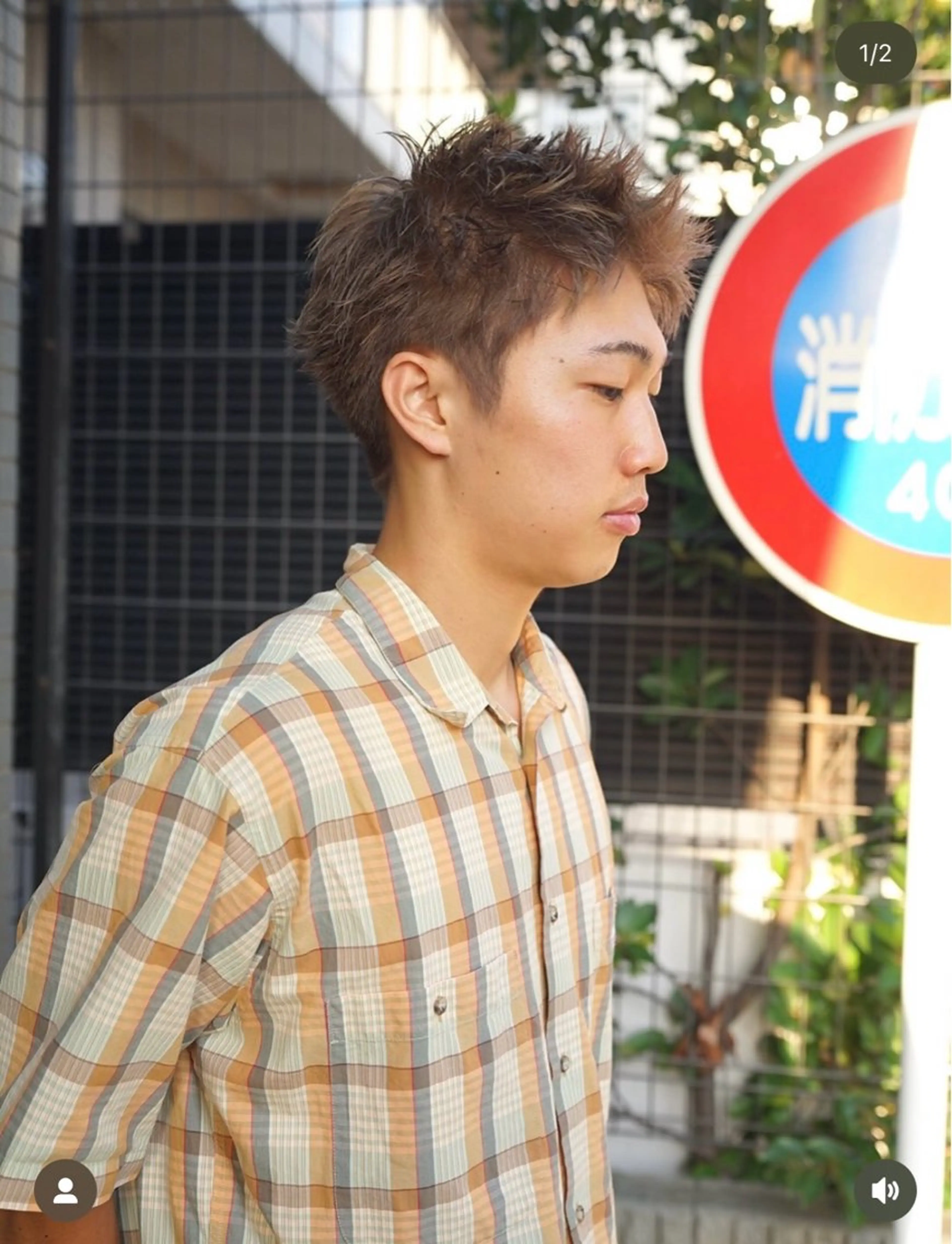 【メンズカット】スパイキーショート＋眉カット＋シャンプー¥5500の写真