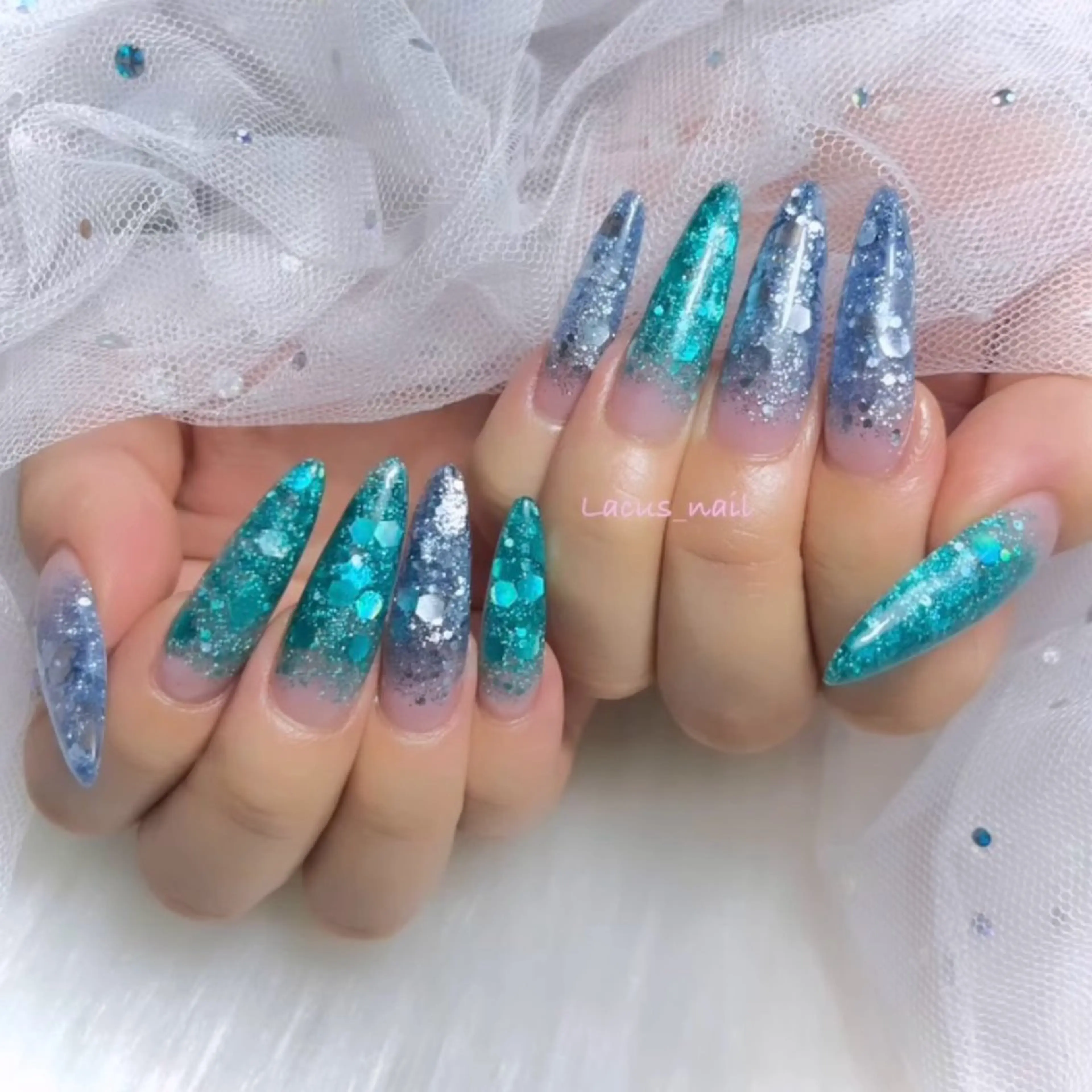 ネイル スカルプネイル シンプルネイル Nail Salon Lacusのネイルデザイン
