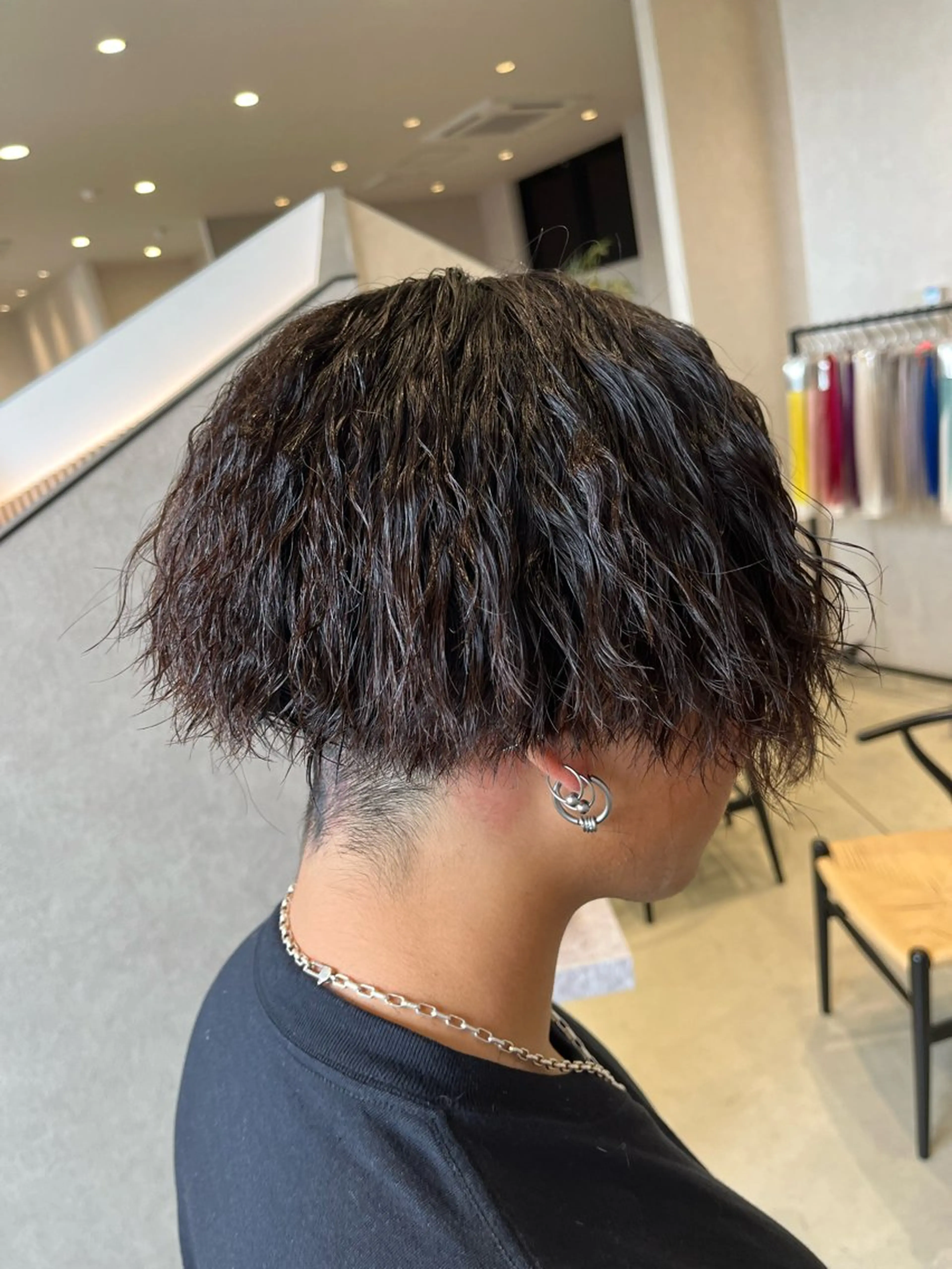 パーマ メンズ メンズパーマ カット ヘアカラー トリートメント 斉藤 果音のヘアスタイル