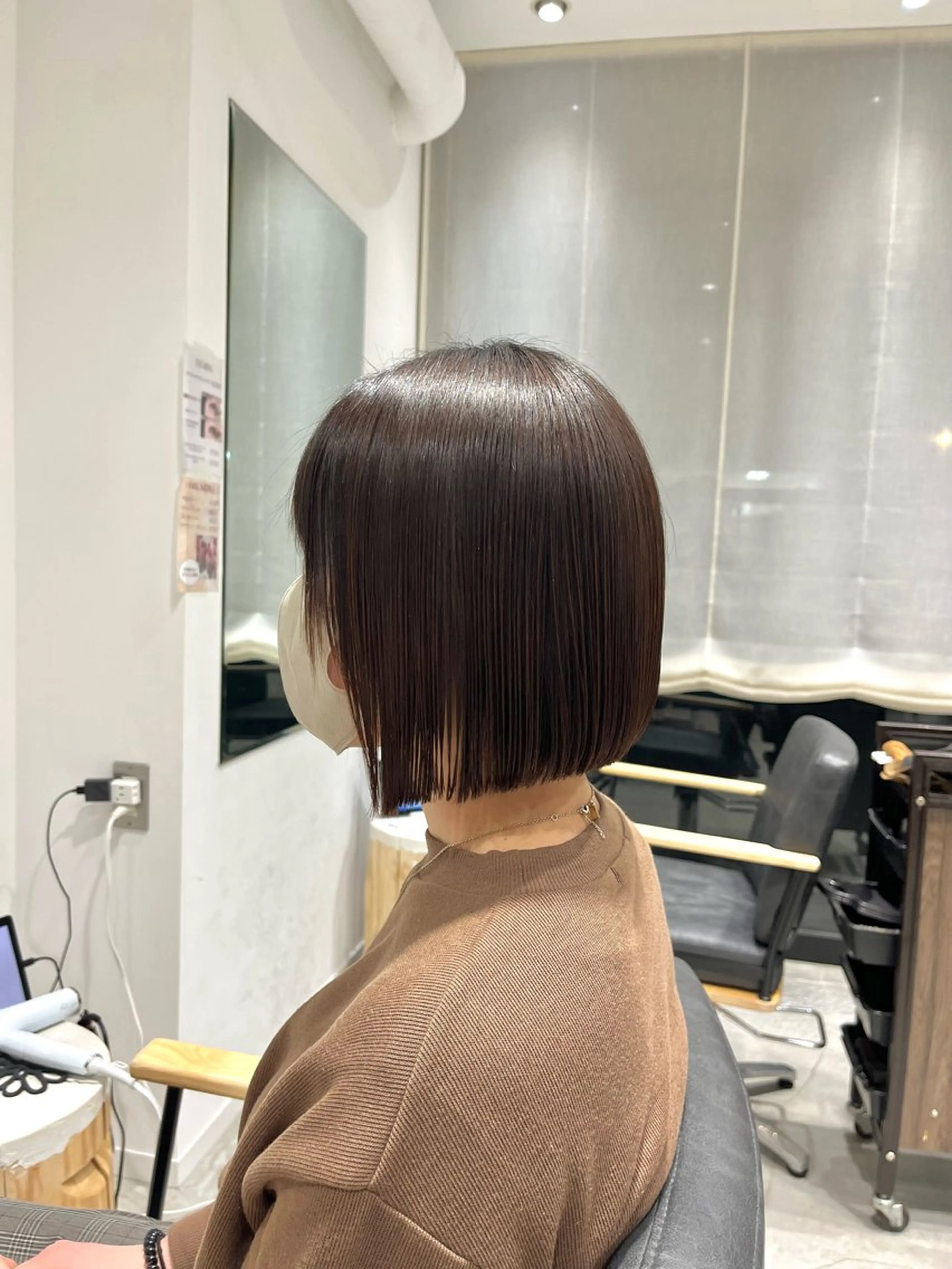ショート カット 縮毛矯正 トリートメント ボブ/美髪矯正 /佐藤　奈巳のヘアスタイル