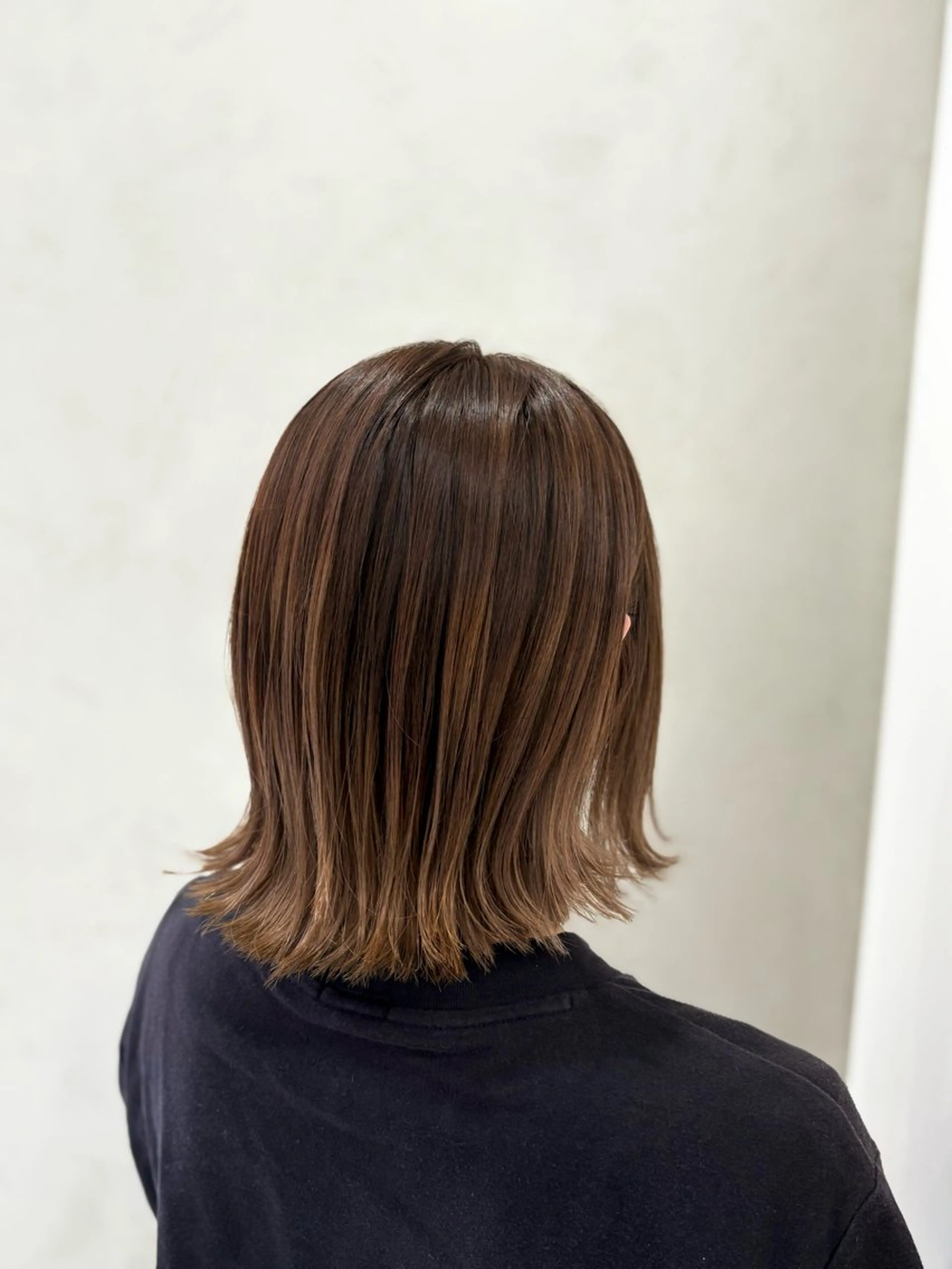 ミディアム カラー カット ヘアカラー ブリーチなし透明感 カラー✨横山 佳希のヘアスタイル
