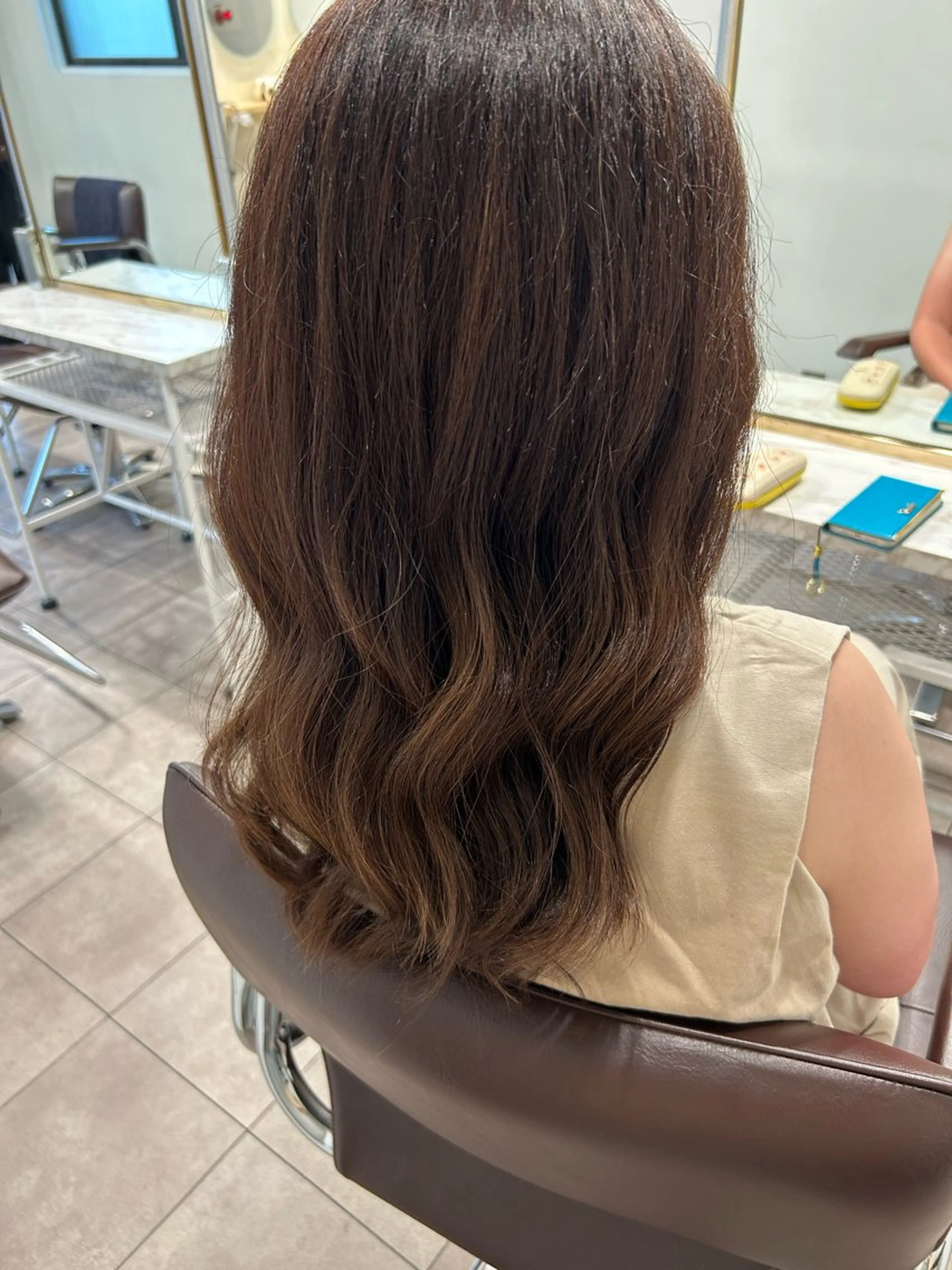 ロング カラー ブラウンカラー レイヤー/流行りヘア 🤲MIREI🤲のヘアスタイル