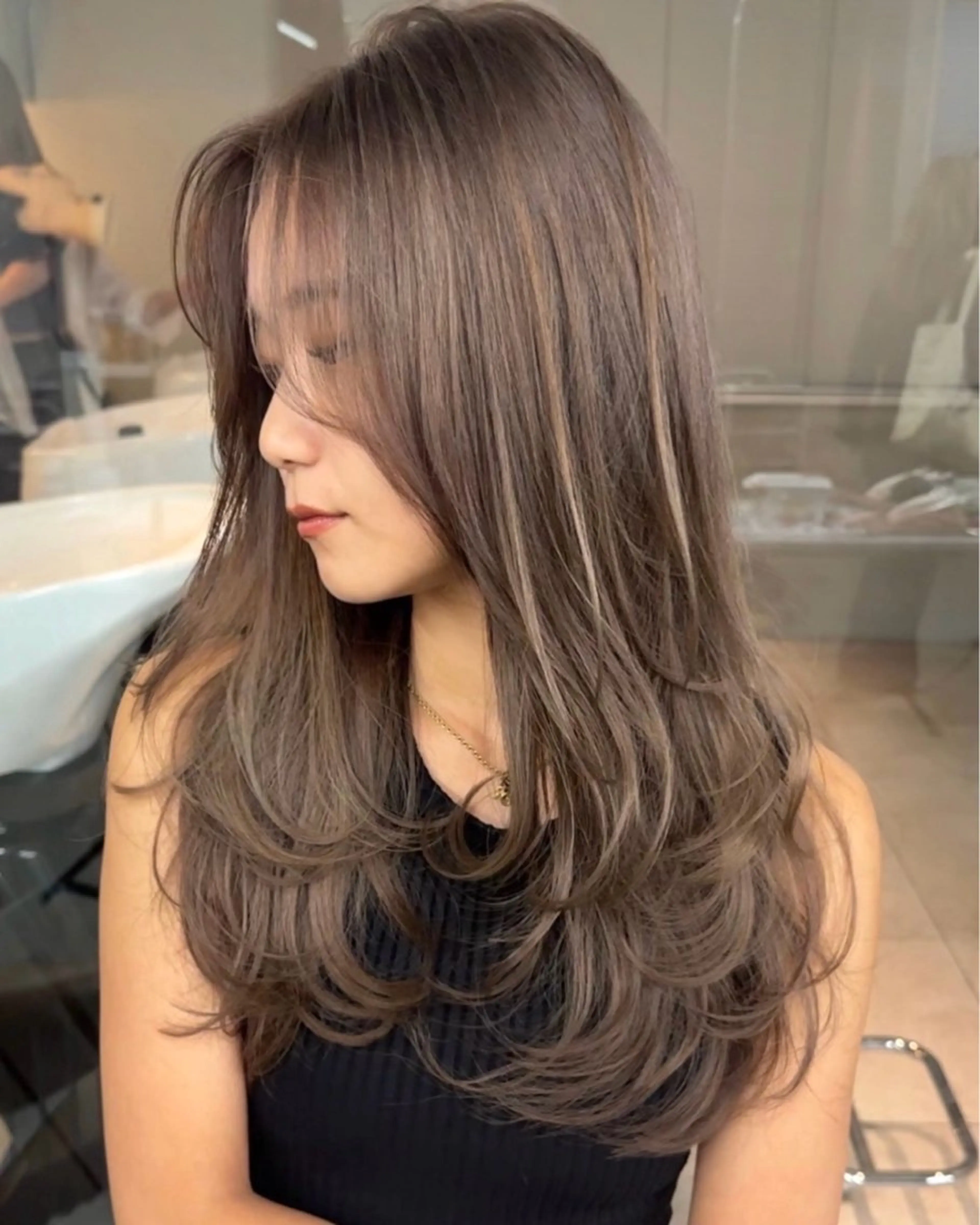 ロング カラー 💖韓国風💖 レイヤー/LISAのヘアスタイル