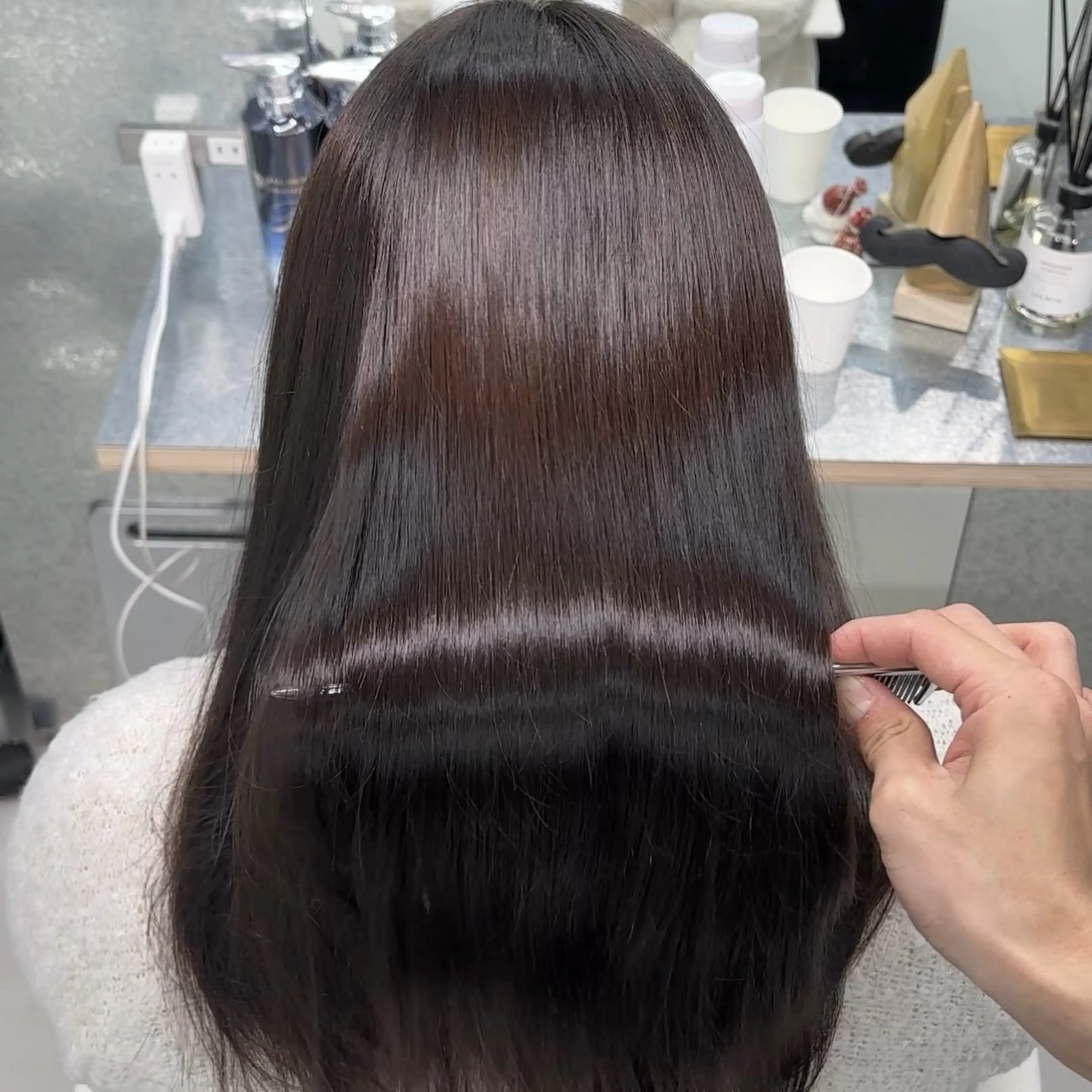 セミロング くせ毛 TRUNS所属・こうた/髪質改善 ストレート/ヘアケアのヘアスタイル