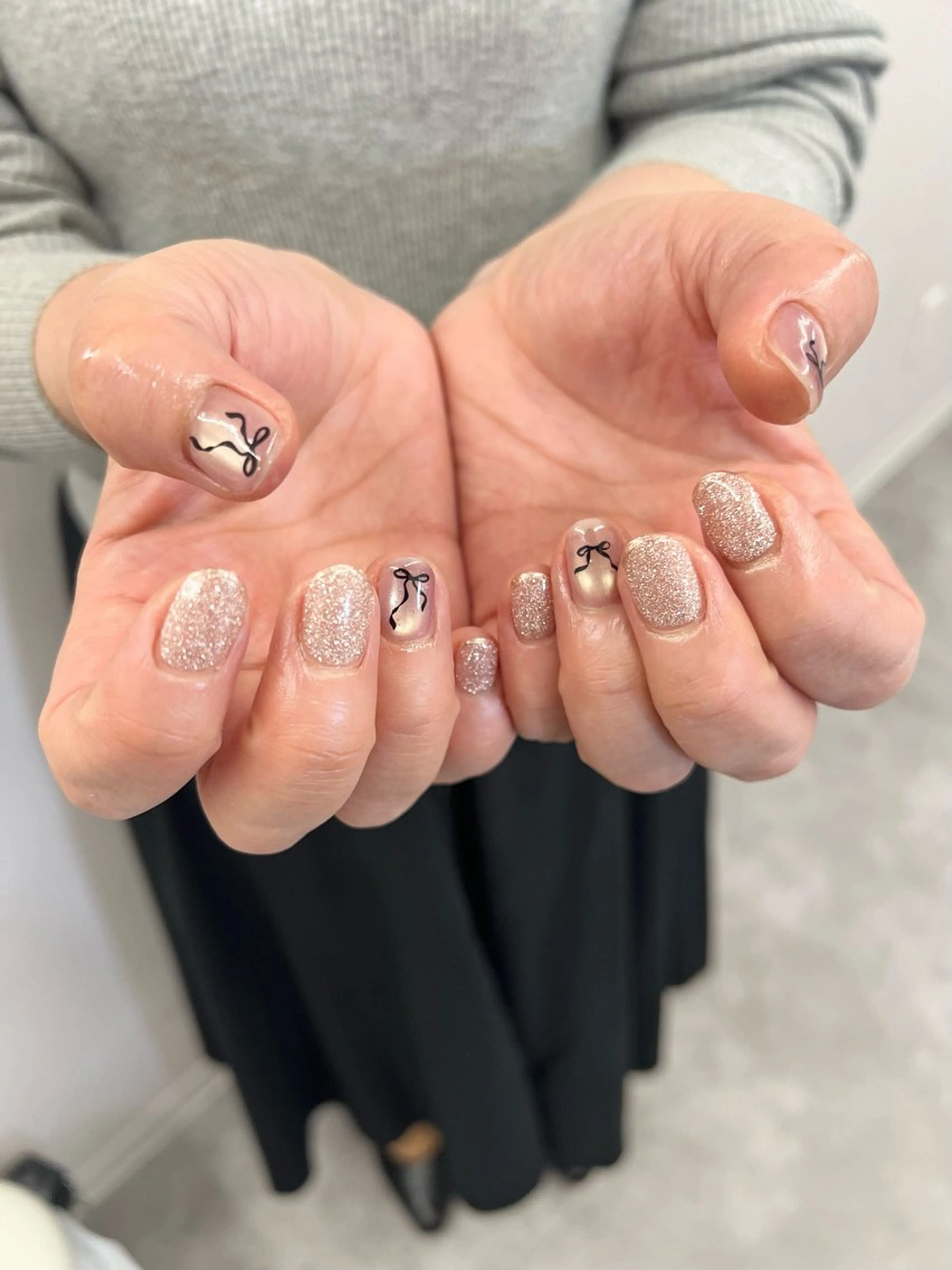 ネイル フラッシュネイル ジェルネイル マグネットネイル ニュアンスネイル パラジェル ハンドネイル ハンドケア Bana_ Nailのネイルデザイン