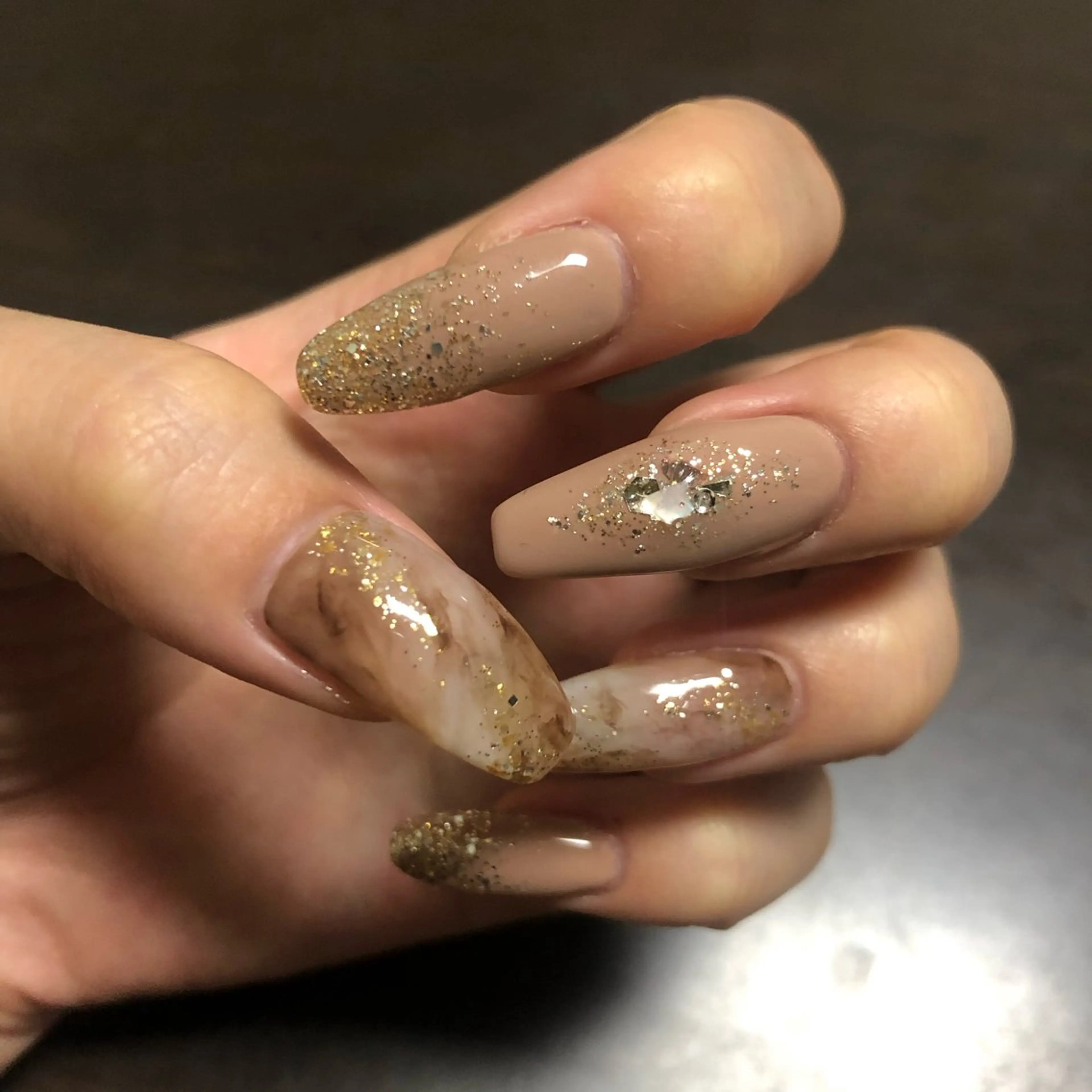 ネイル 大理石ネイル(マーブル) ニュアンスネイル 🌺Bianca立川 HAGA🌺のネイルデザイン