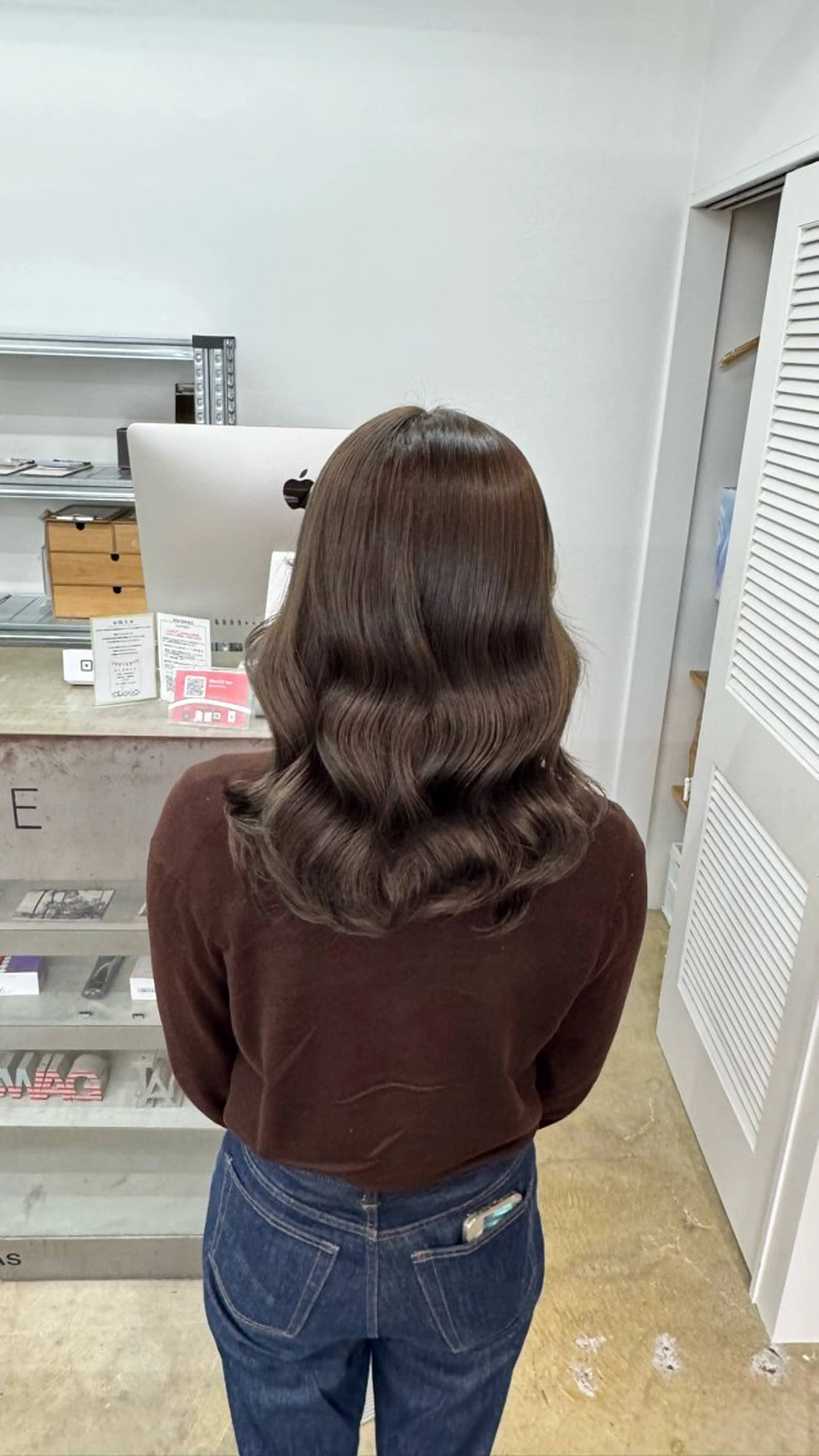 セミロング カラー ブラウンカラー グレージュ MAUVE MIYUのヘアスタイル