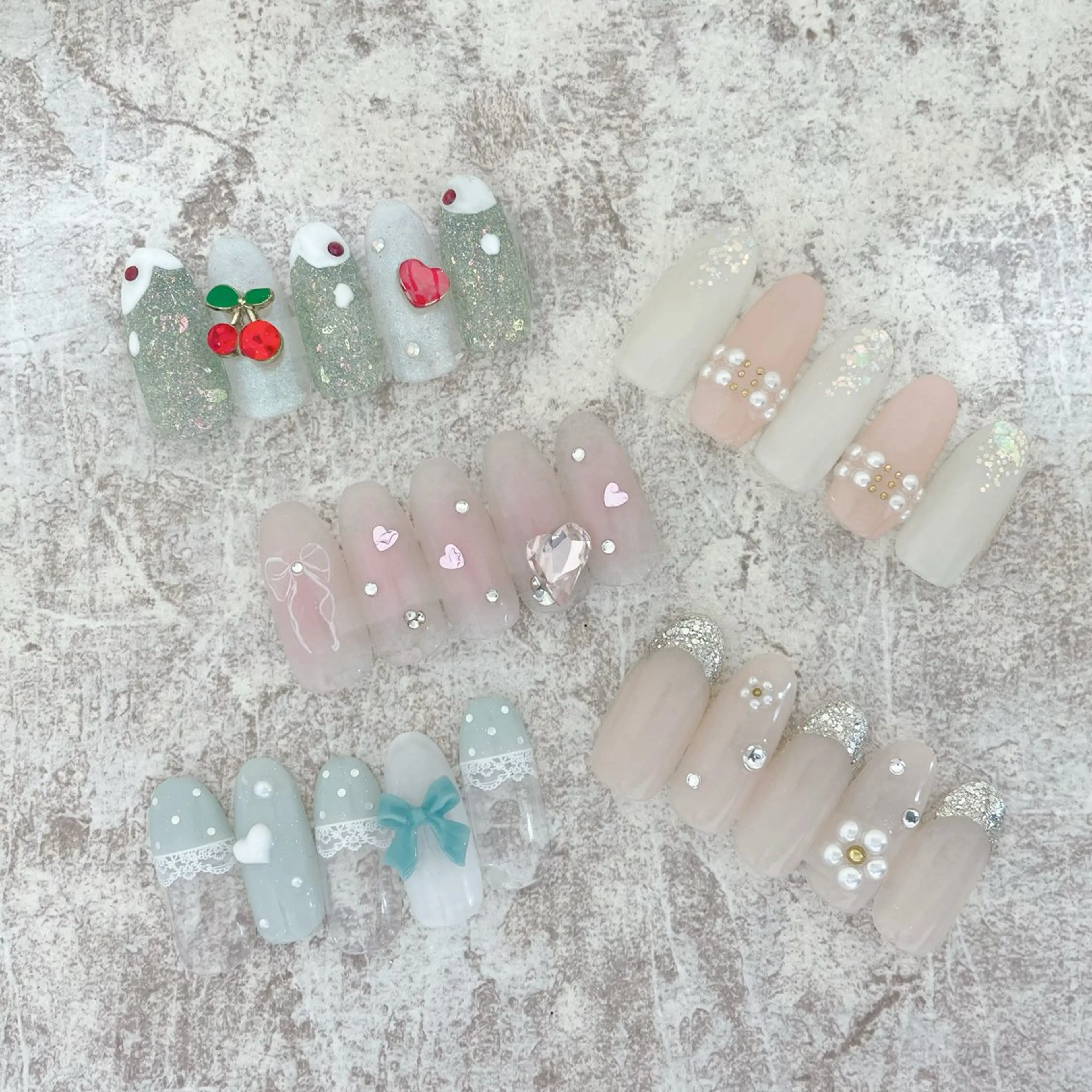 今だけ限定🫧💎キラキラパーツデザインネイルコース【オフ有り】の写真