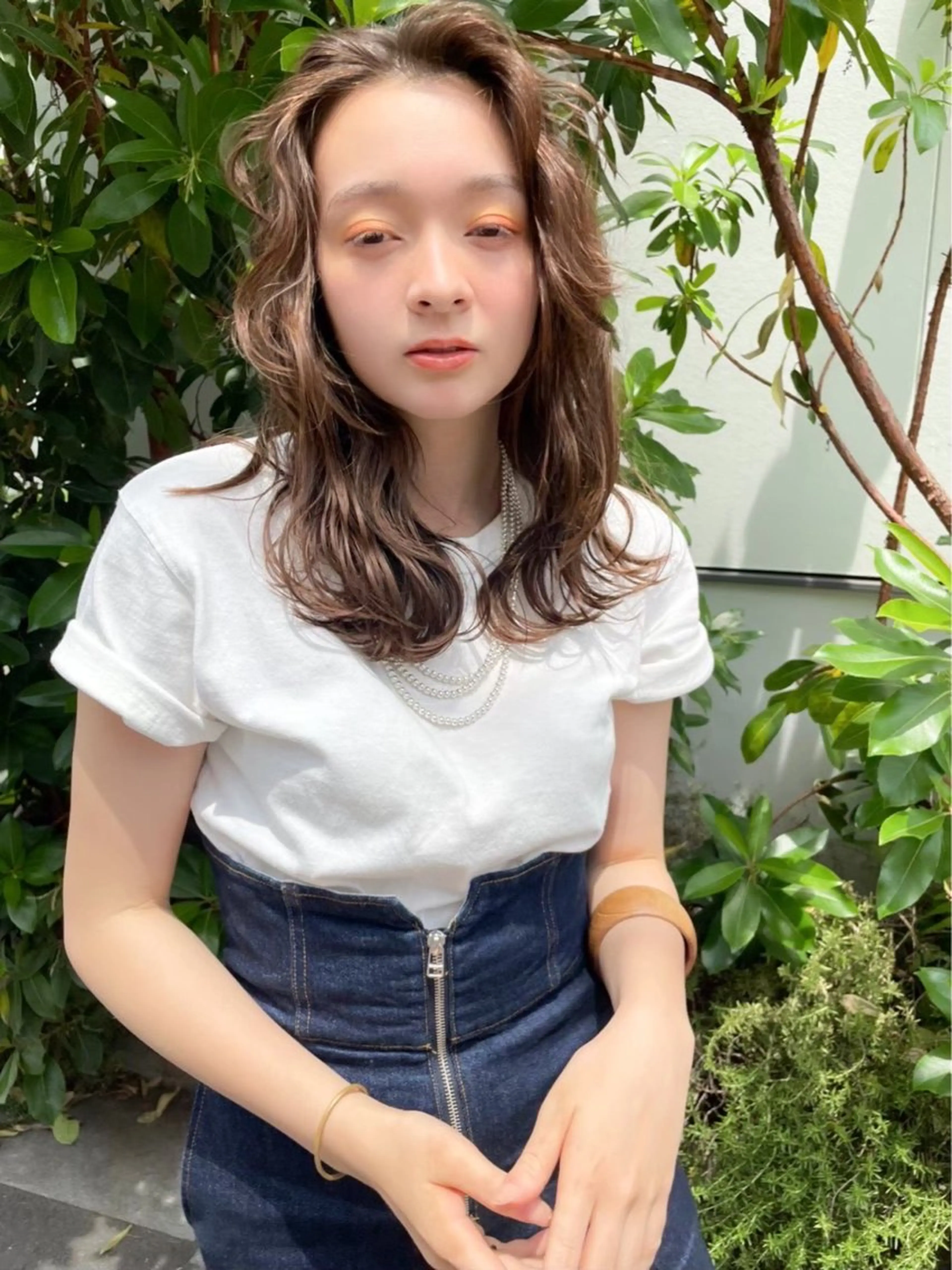セミロング カラー 外国人風カラー MUSASHI ブリーチカラー◎のヘアスタイル