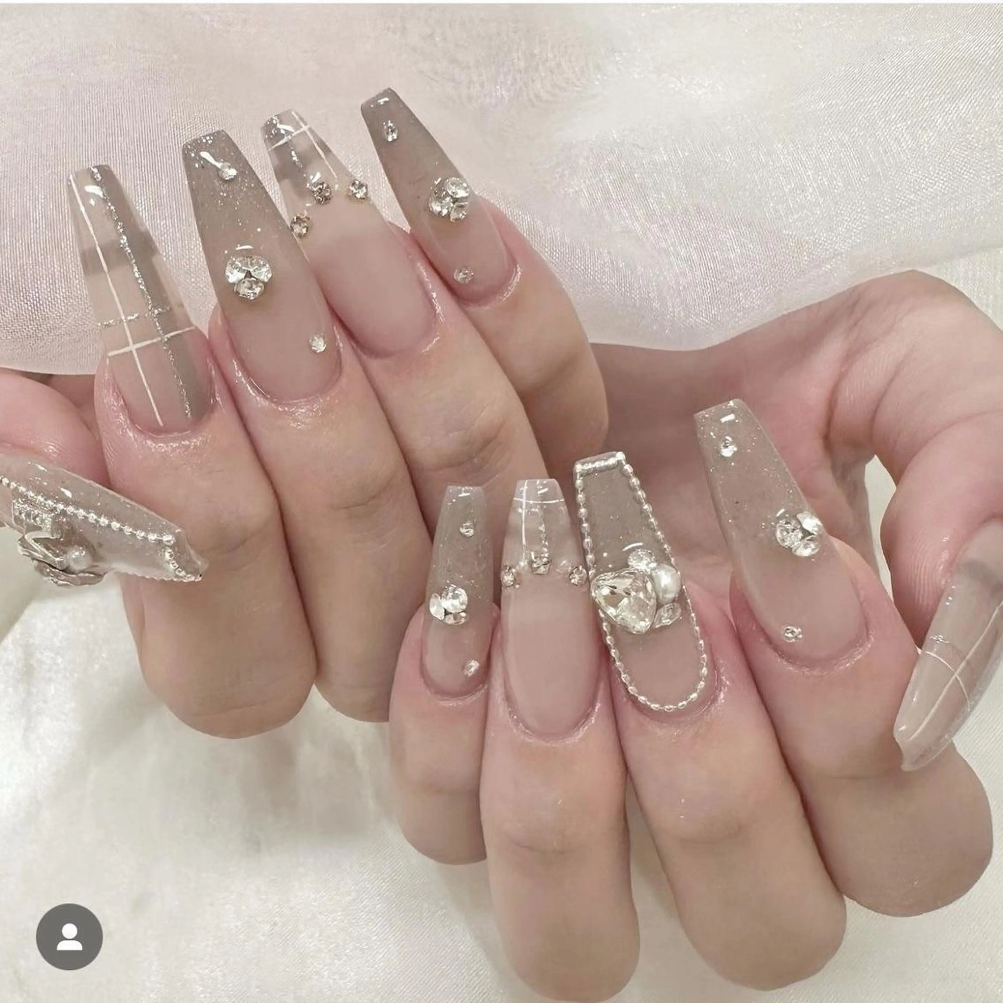 ネイル 長さ出し フレンチネイル グラデーション 卒業式 マグネットネイル ハンドネイル MIHANA NAILのネイルデザイン