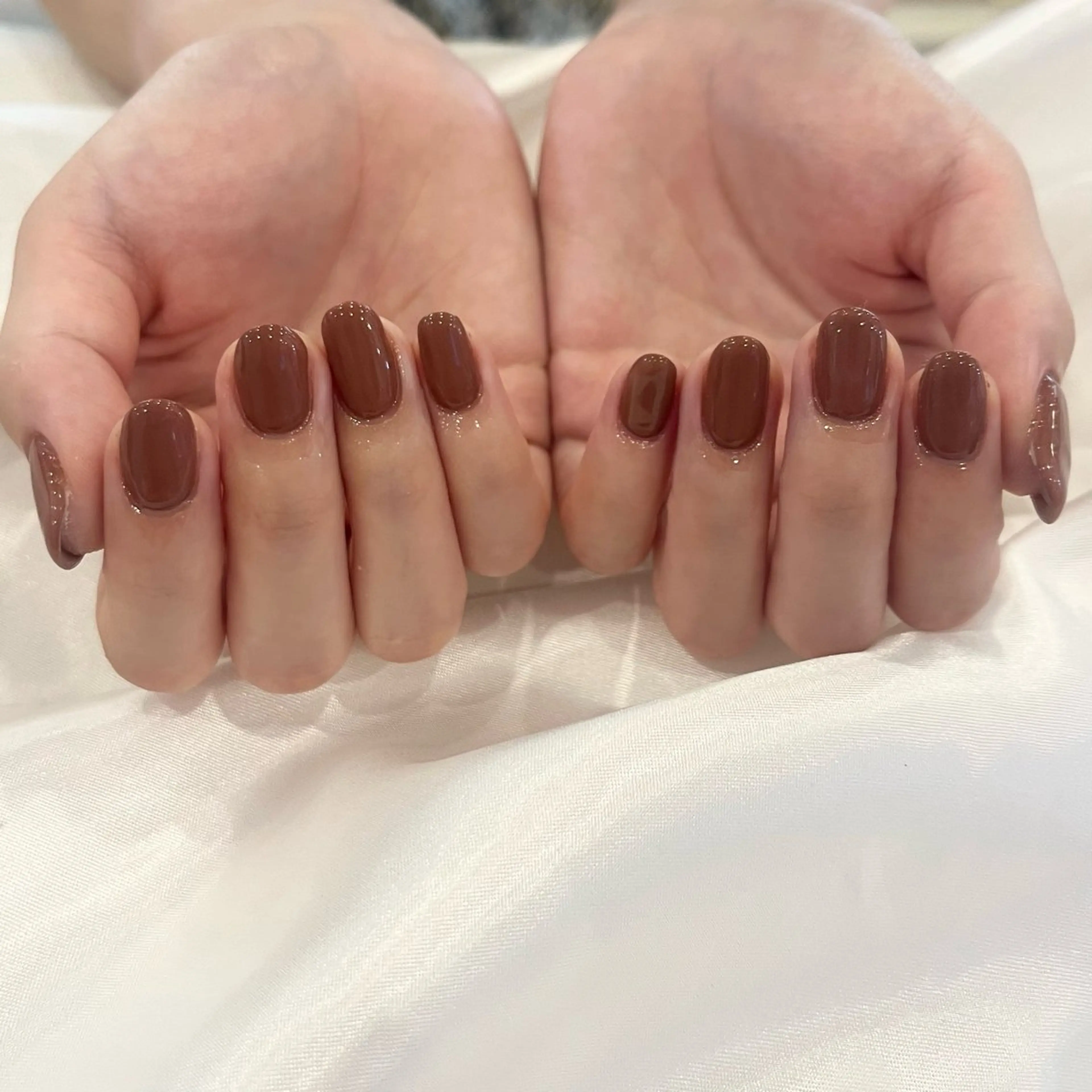 ネイル ブラウン ハンドネイル ♡Tajima Yumeka♡のネイルデザイン