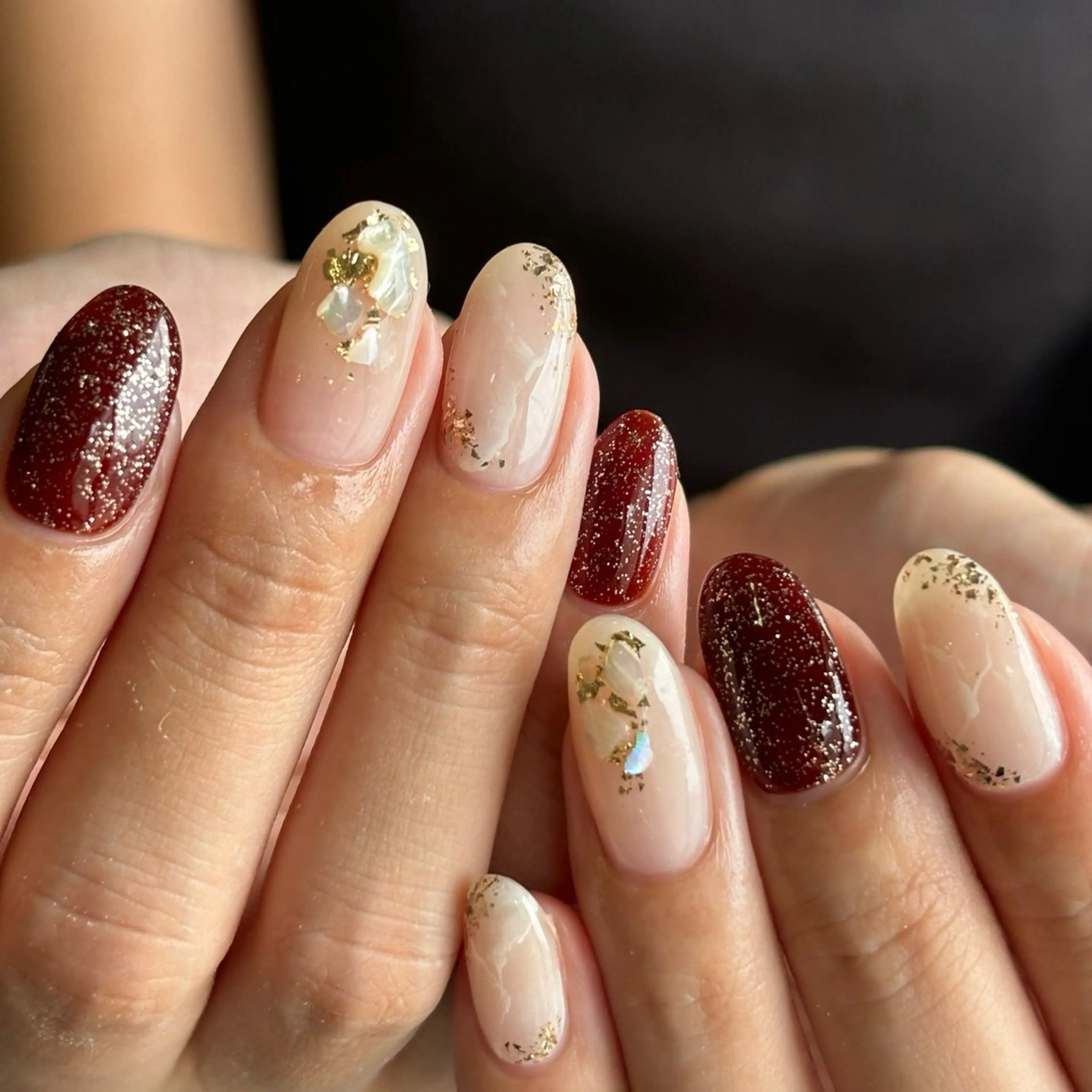 ネイル 赤色 ハンドネイル charme nailのネイルデザイン