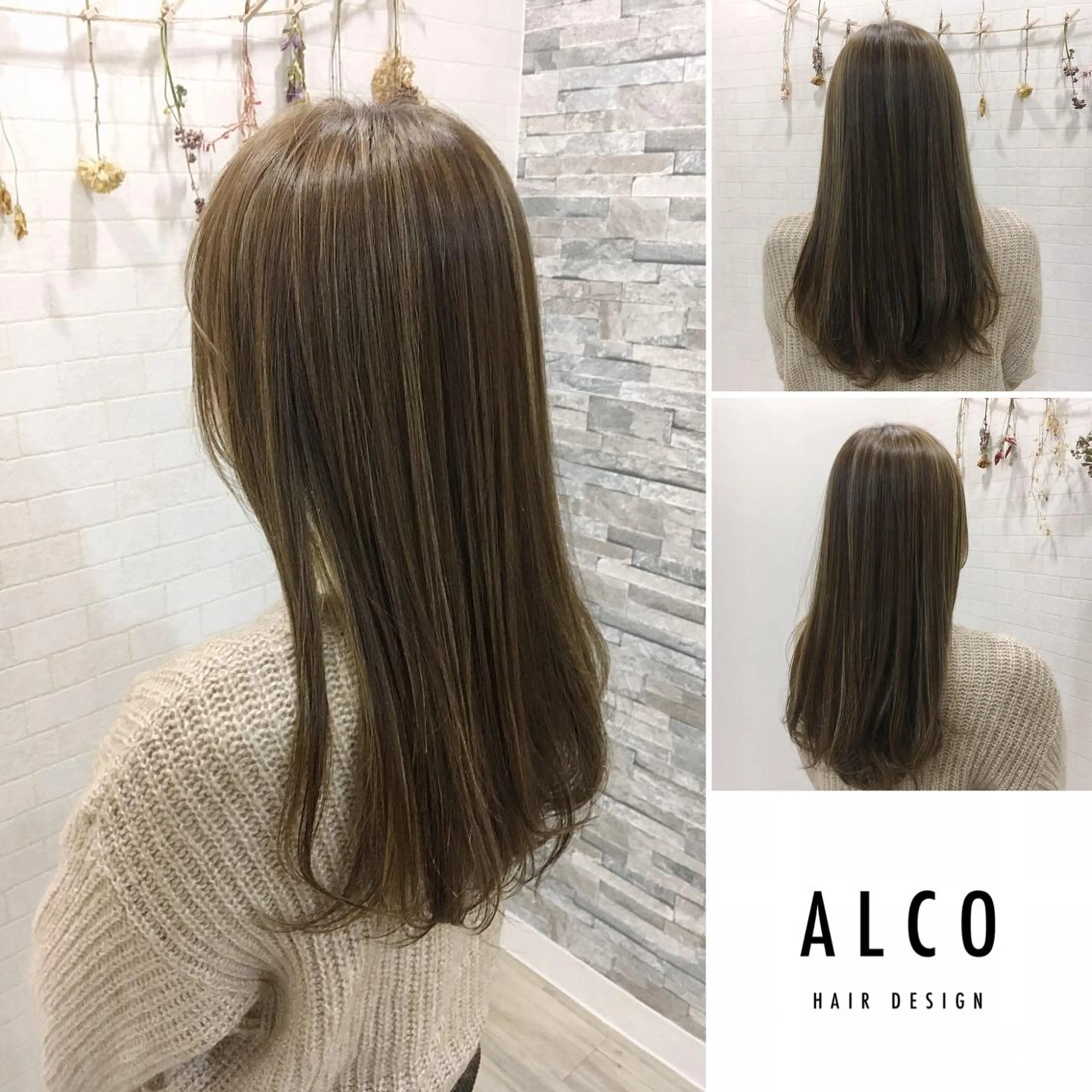 ロング カラー ワタイショウタ 髪質改善✨アイブロウのヘアスタイル