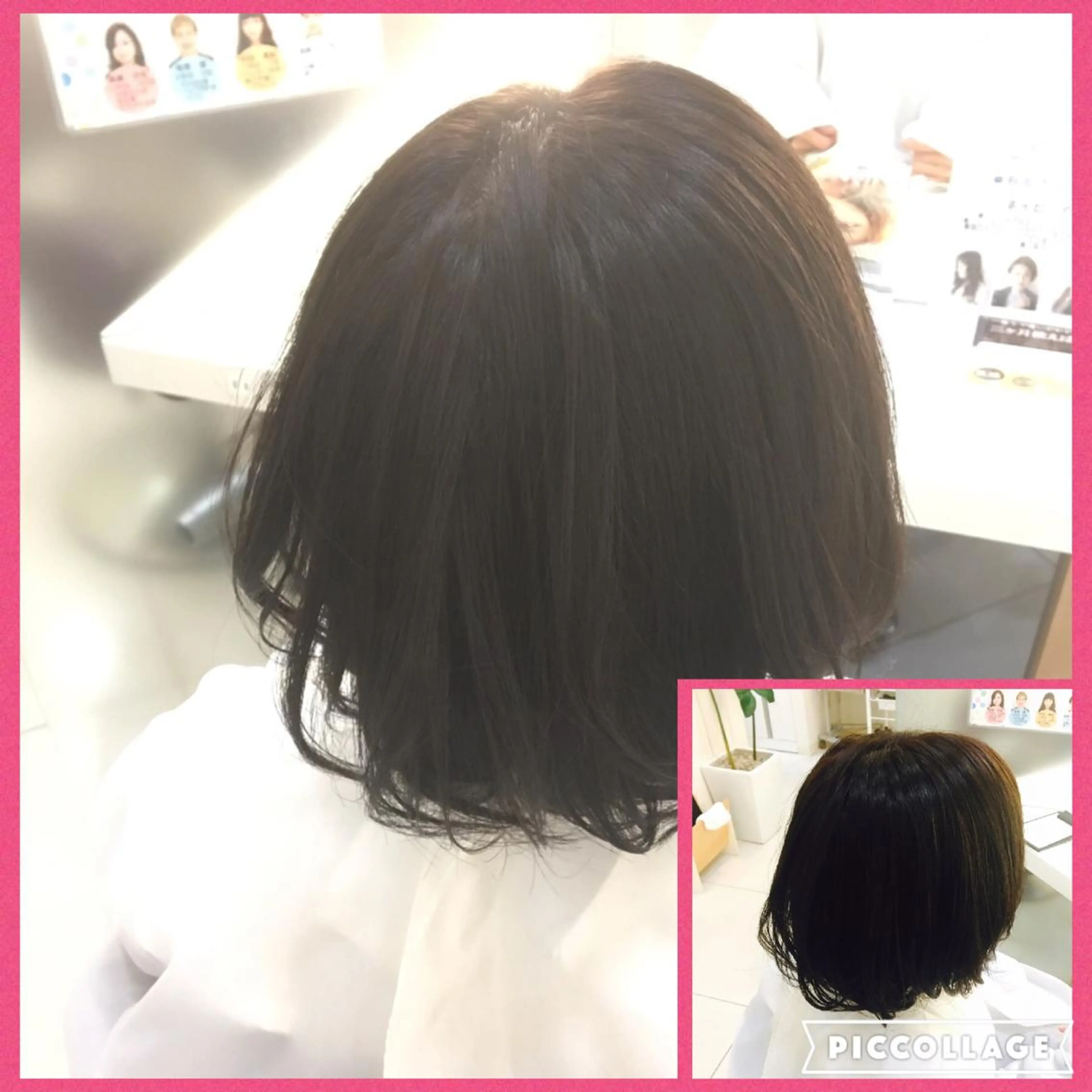 ミディアム カラー パーマ 広がり毛特化 頭身浴/ 中田のヘアスタイル