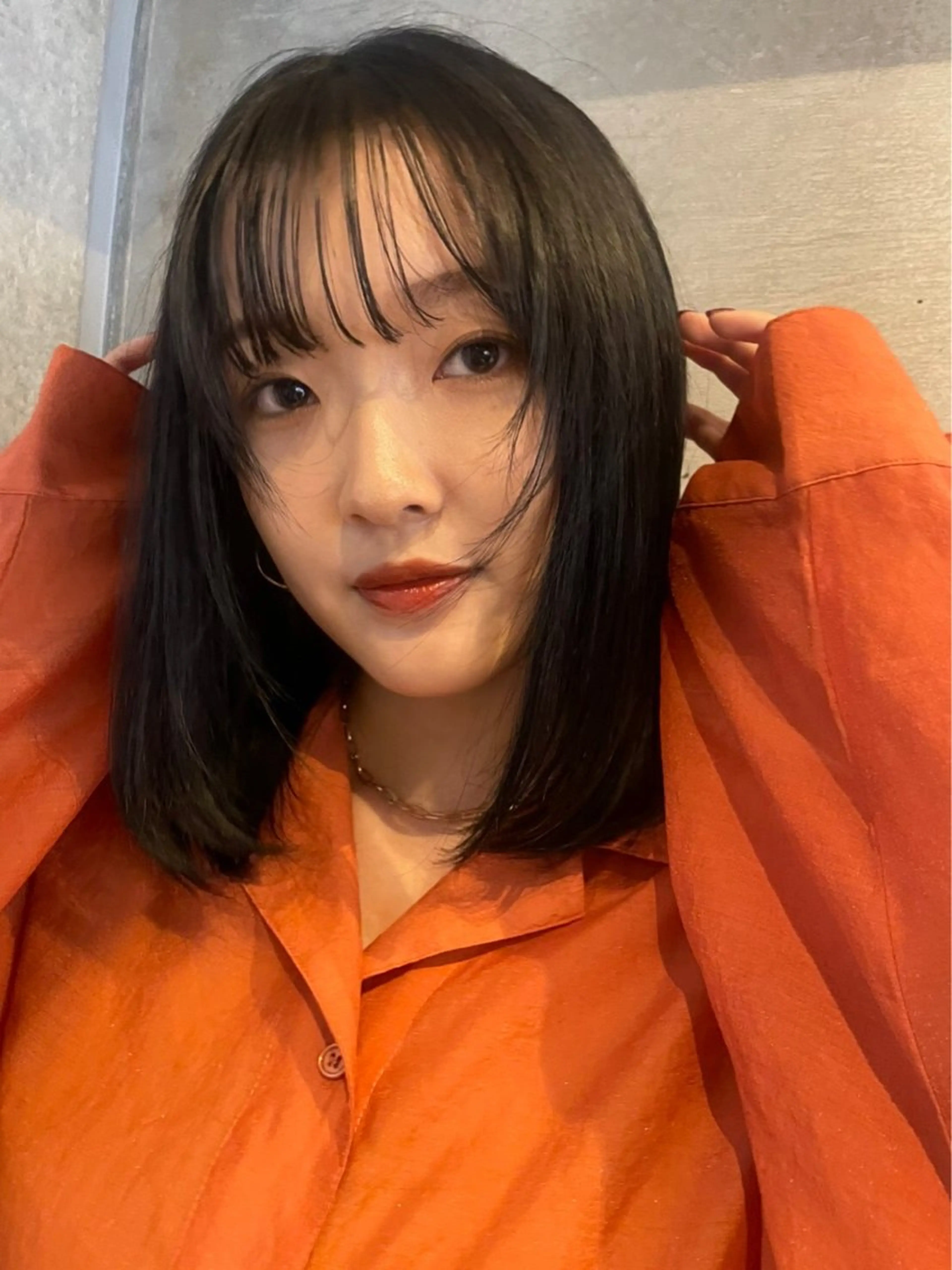 ミディアム カラー ヘアカラー 室谷 侑奈のヘアスタイル