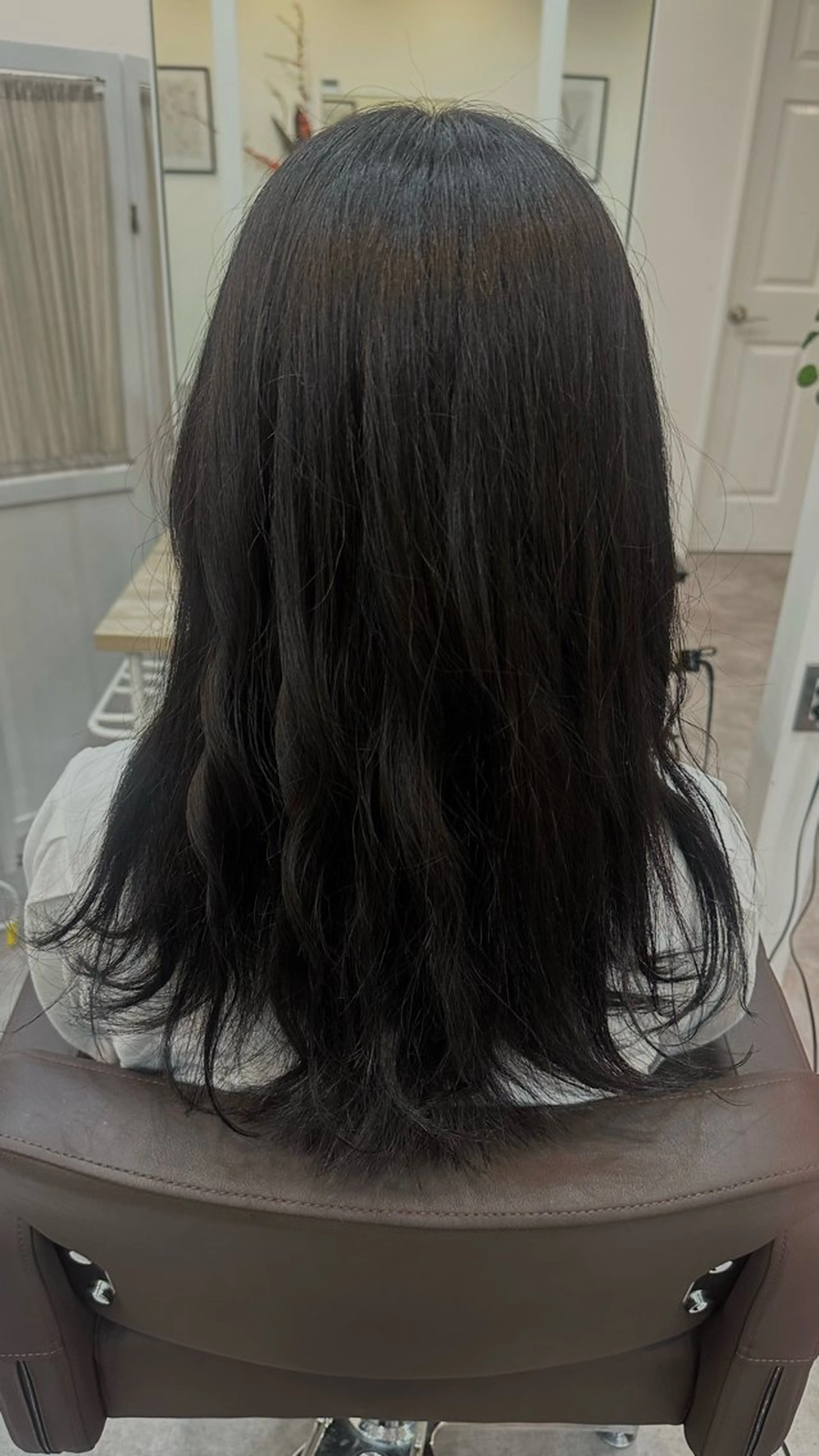 ロング カラー アッシュ 黒髪 ブルーカラー ブルーブラック ヘアカラー Agu hair muta 大牟田所属・Agu ゆうしょうのヘアスタイル