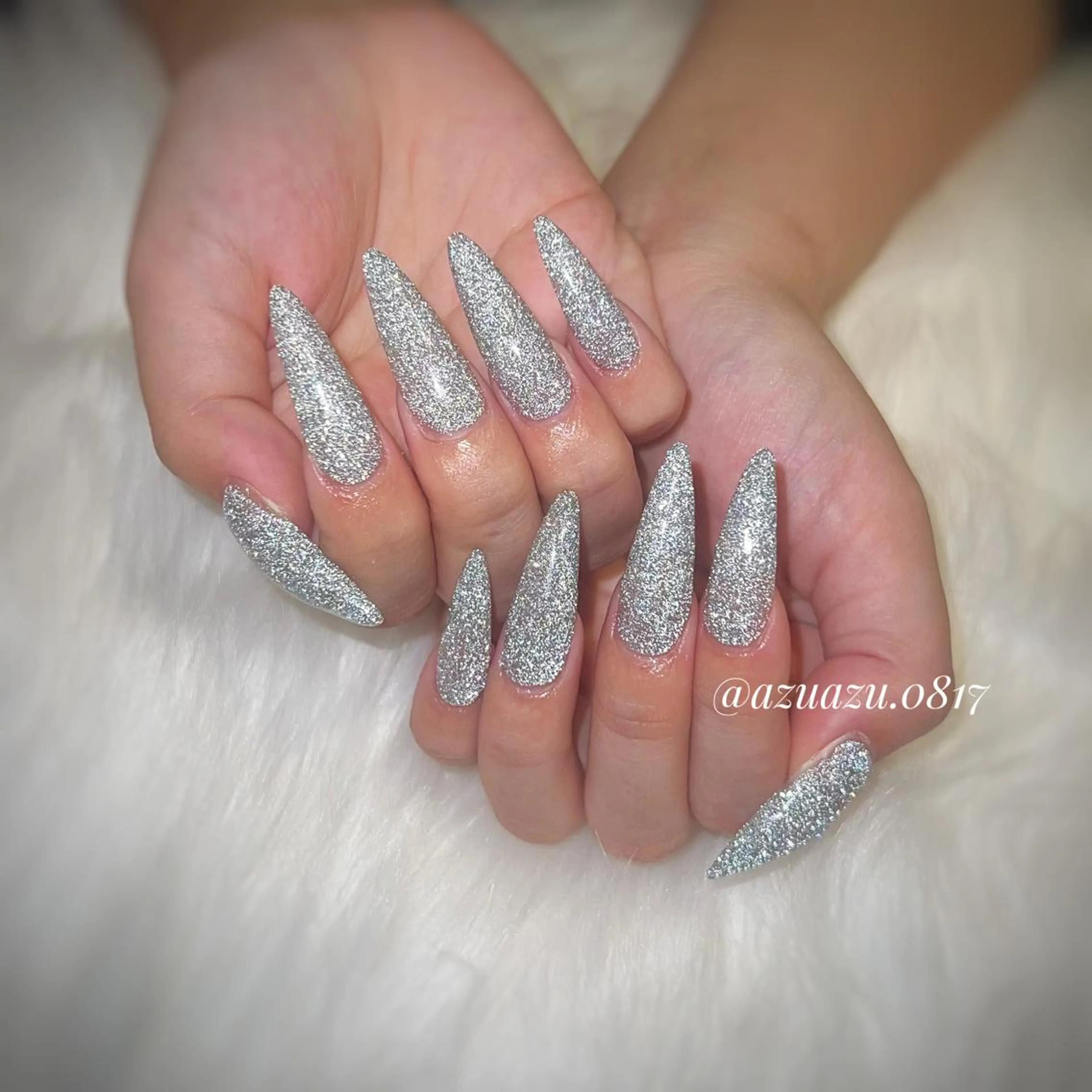 【HAND】スカルプでの10本長さ出し　ワンカラーorラメグラデーション（一色）★オフ有⭕️の写真