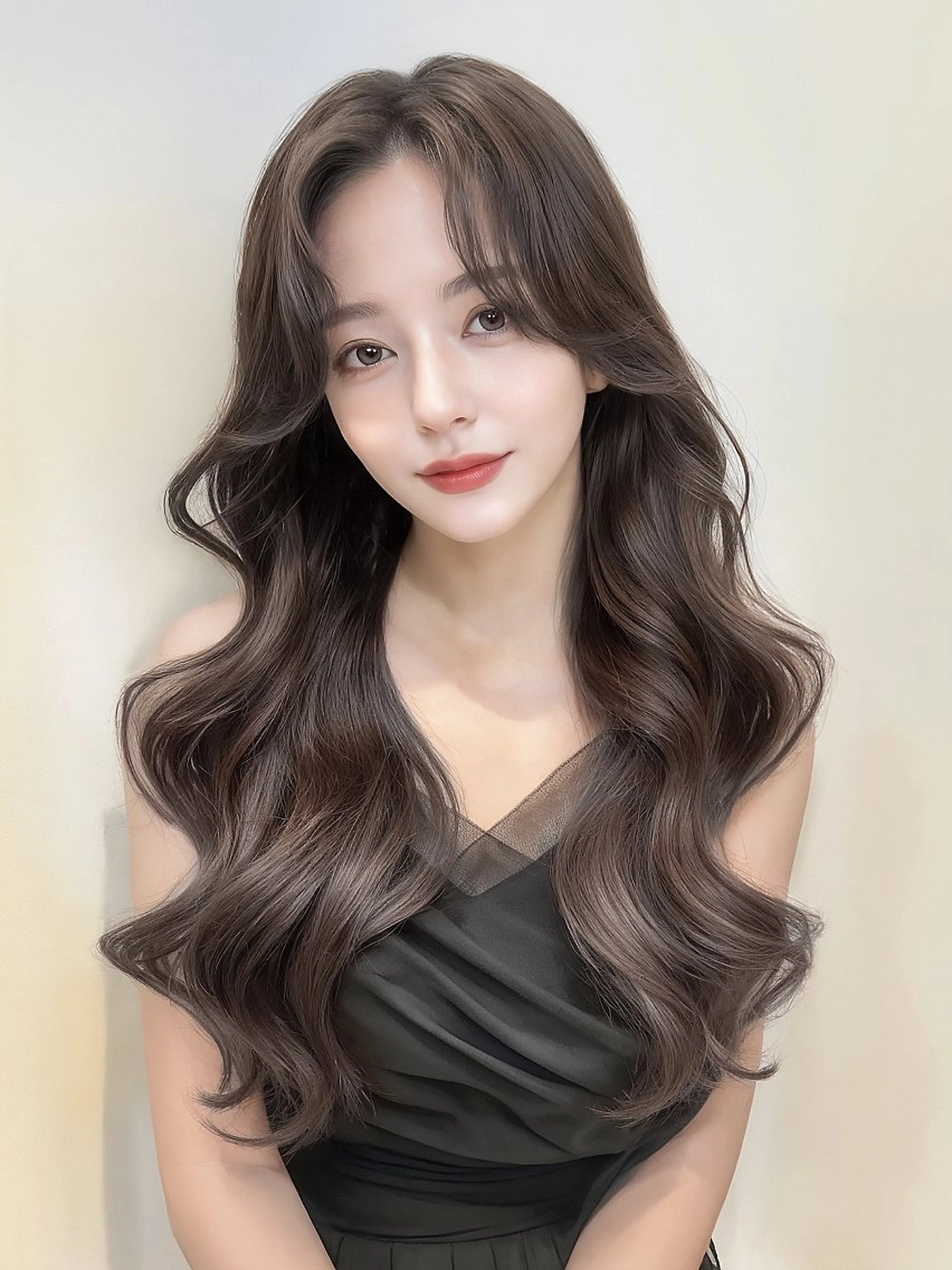 ロング カラー パーマ カット パーマ トリートメント 髪質改善韓国コテ巻き パーマ/城井友輔のヘアスタイル