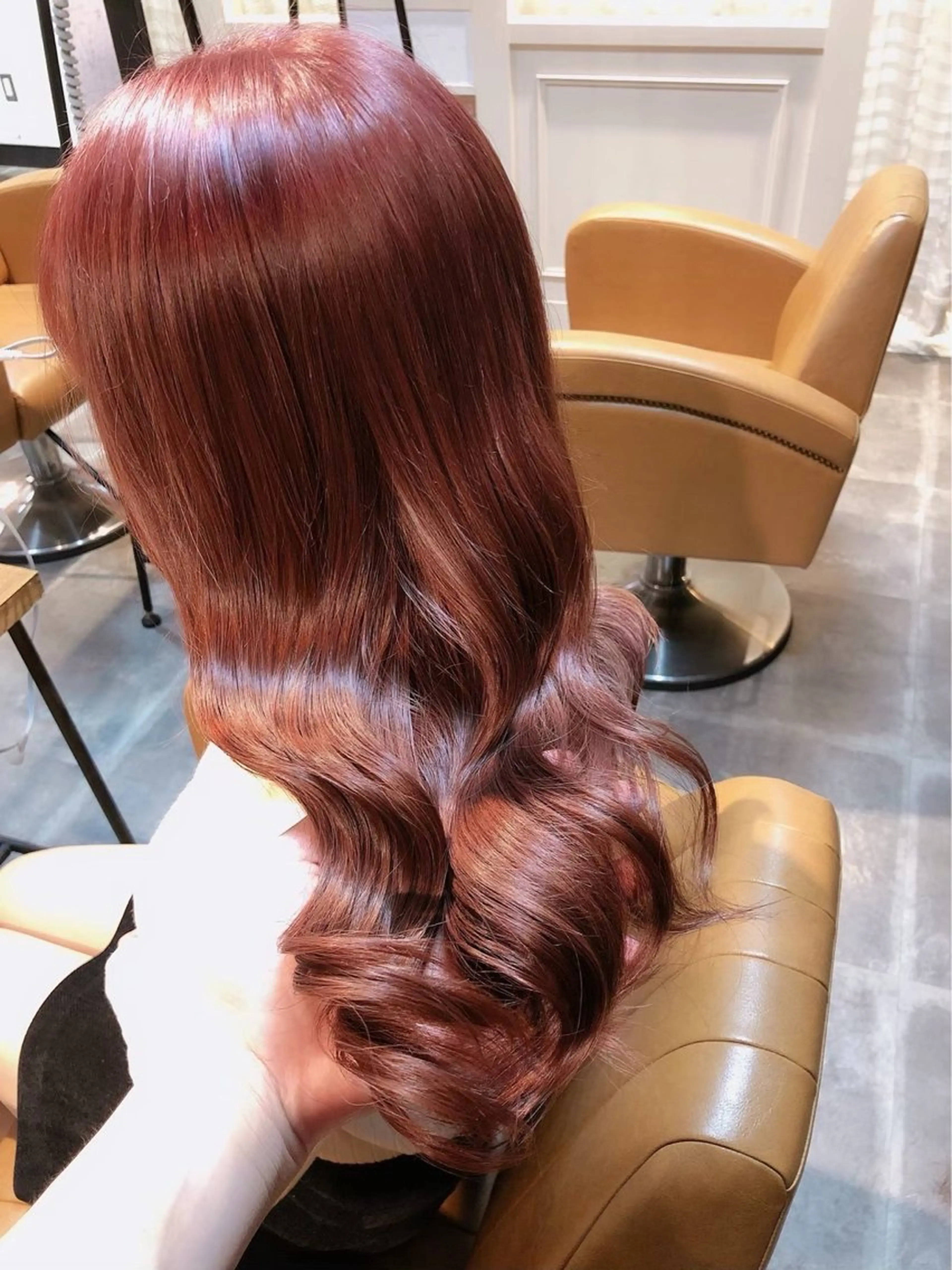 ロング カラー クリスマス ヘアカラー Lond rouge所属・💚銀座/ミディアム /美髪矯正/芦川💚のヘアスタイル