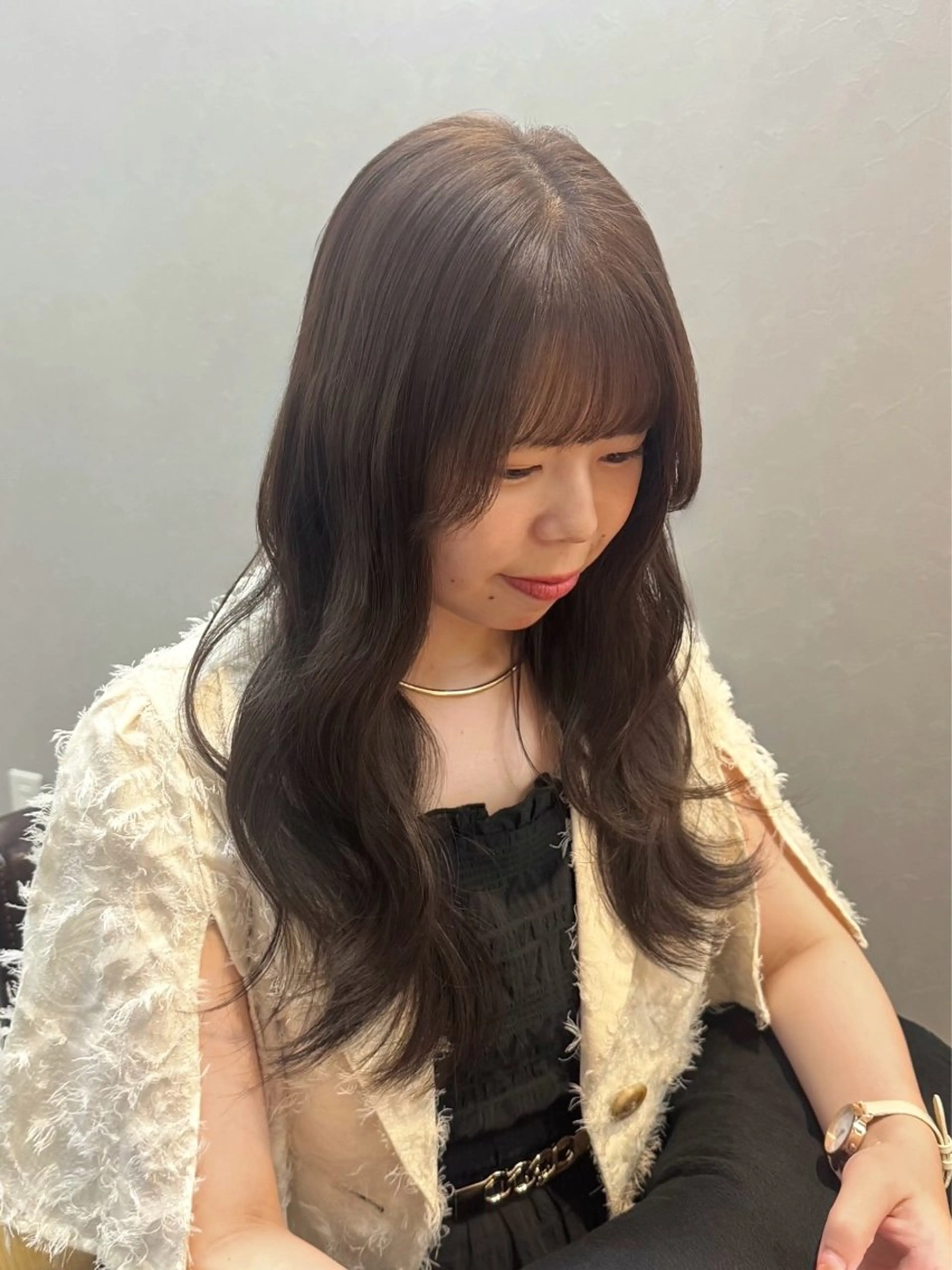 セミロング カラー ブラウンカラー マロンブラウン レイヤーカット カット ヘアカラー トリートメント 🐣KoKoRo 🌸艶髪カラー🌸のヘアスタイル