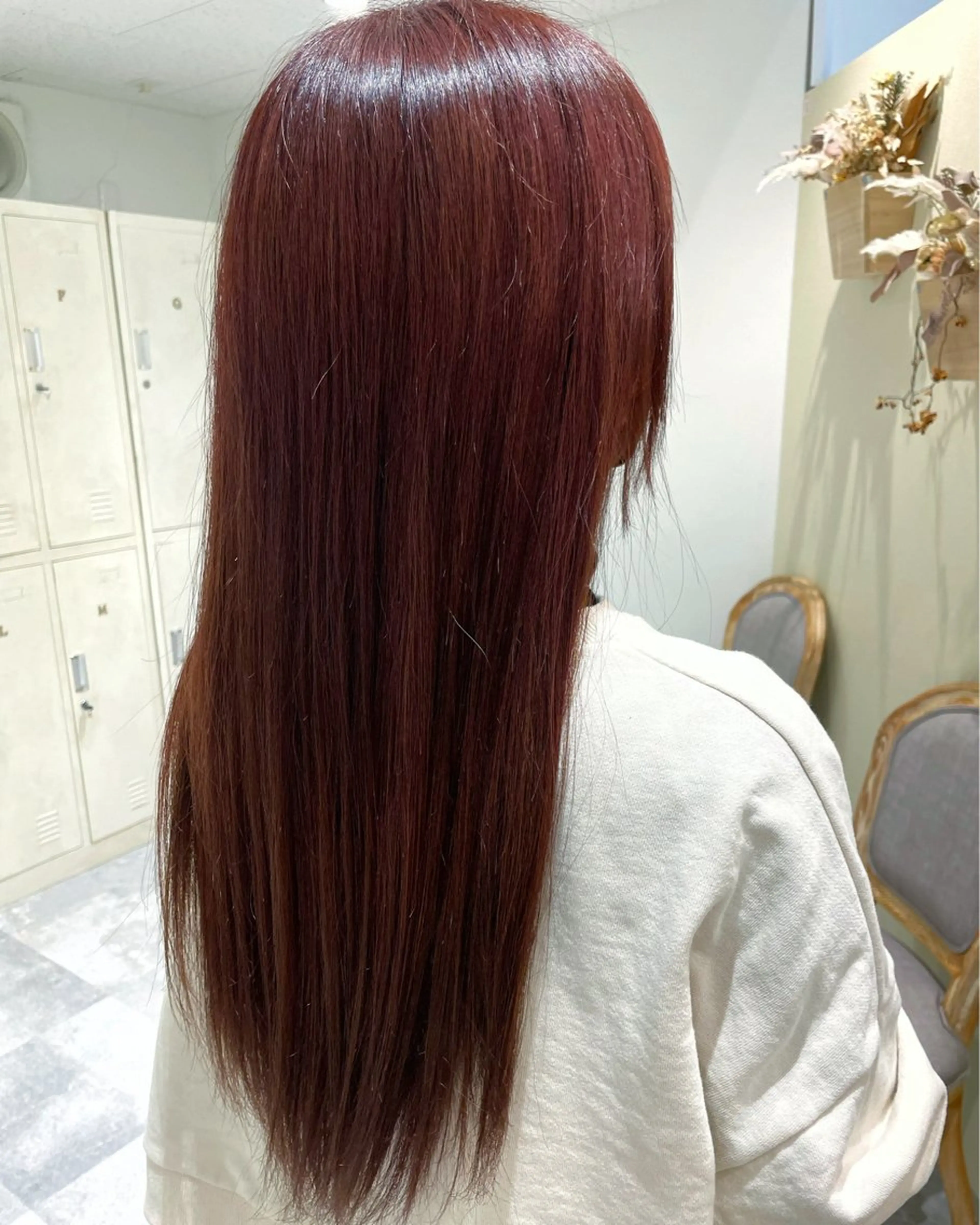 ロング カラー レッドカラー ボブ支持率NO1 🌈CHIKAのヘアスタイル