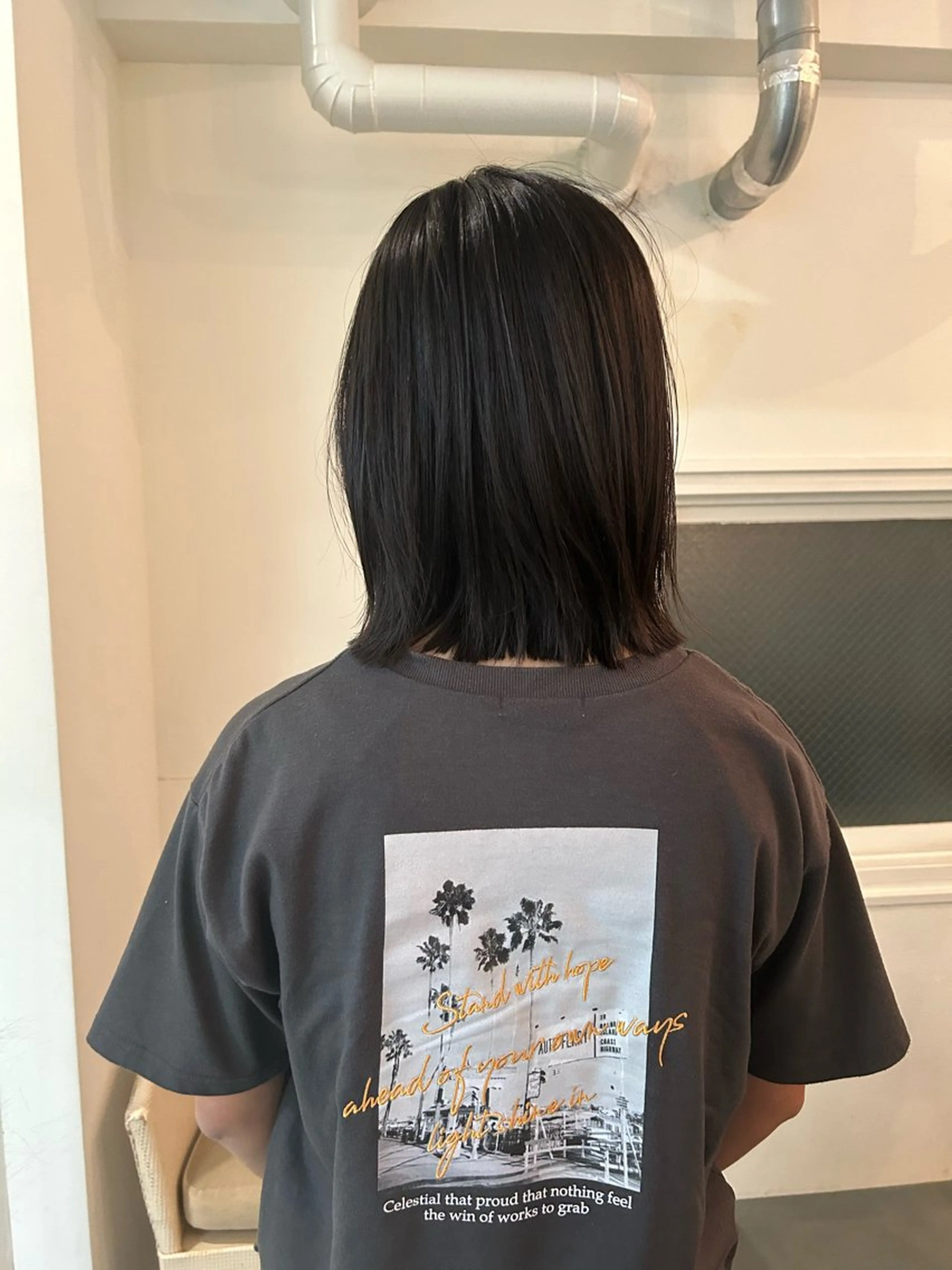 ミディアム パーマ 原 瑞希のヘアスタイル