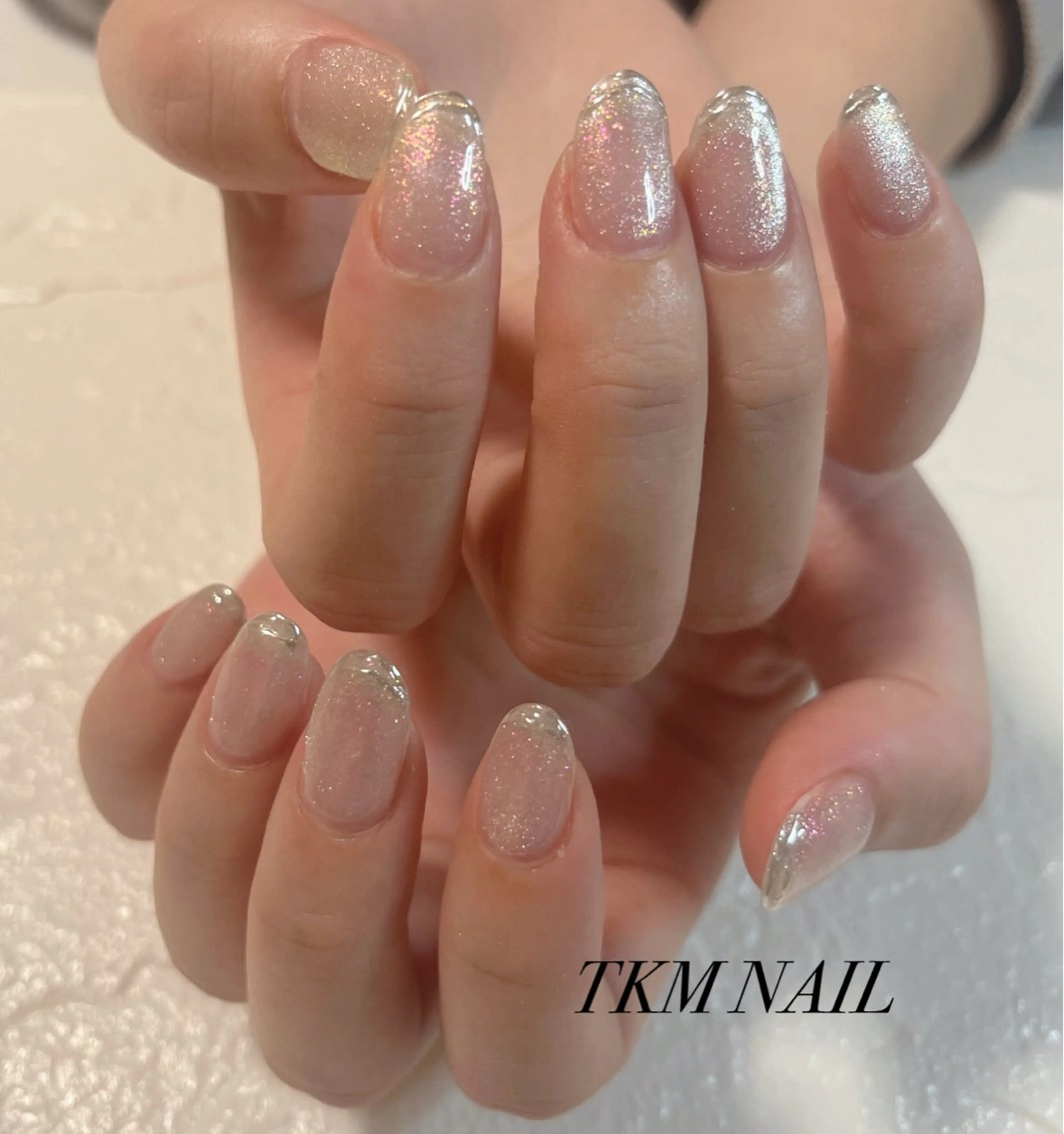 ネイル キラキラネイル ミラーネイル シンプルネイル ______ TKM  NAILのネイルデザイン