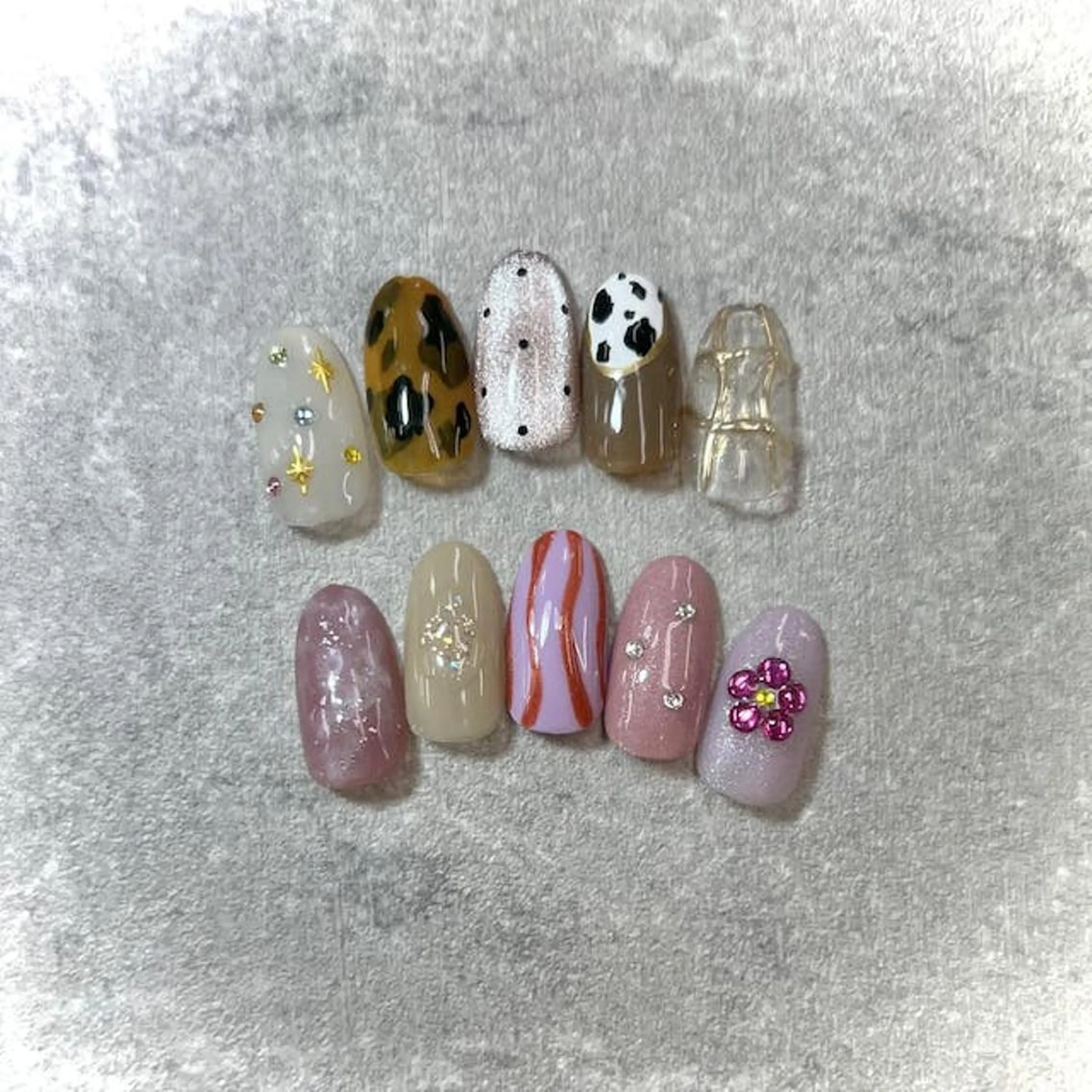 ネイル フットネイル フレンチネイル グラデーション キラキラネイル 韓国ネイル FASTNAIL PLUS 新宿店のネイルデザイン