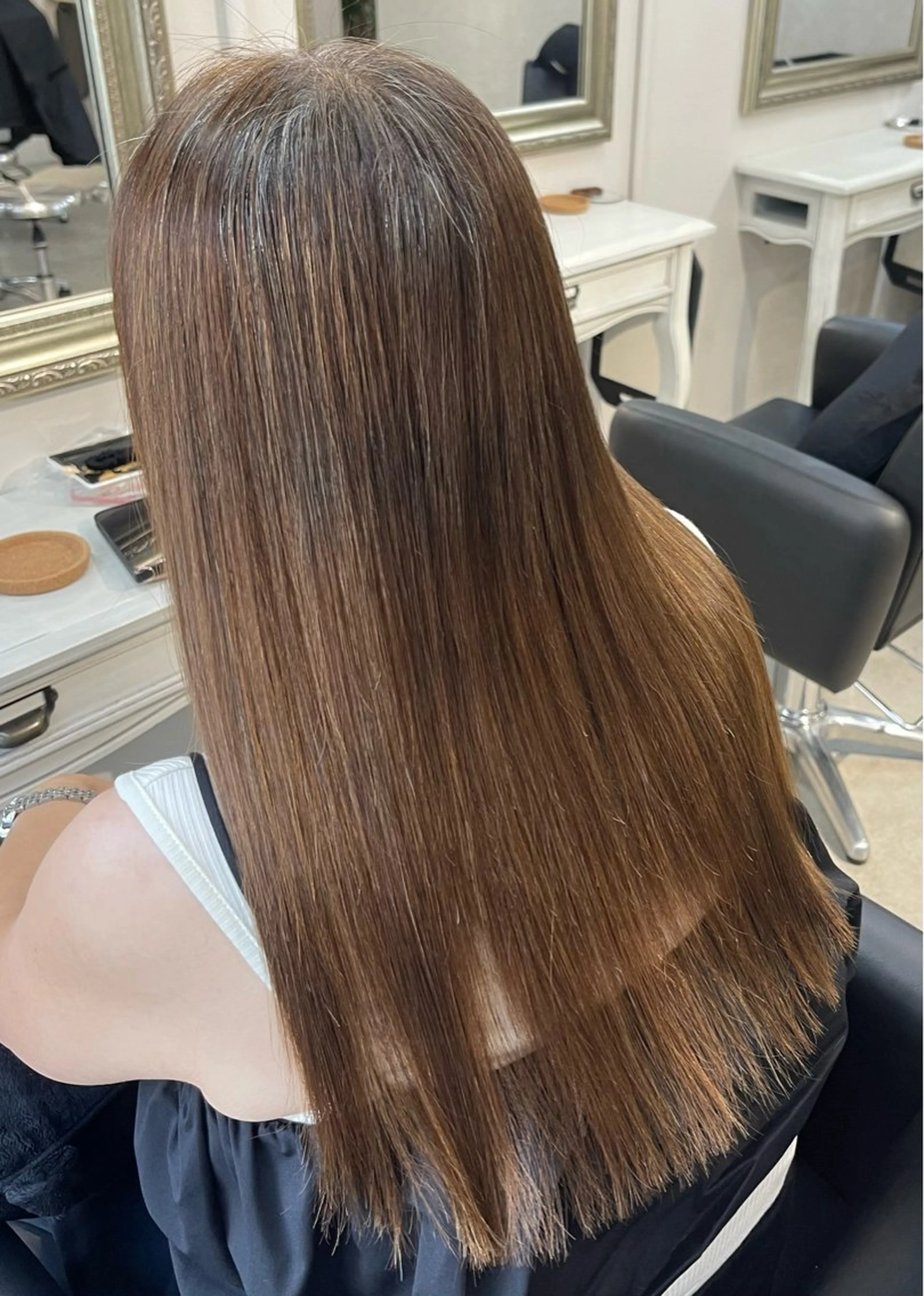 ロング カット 縮毛矯正 トリートメント 縮毛矯正/美髪 NENE/CIENのヘアスタイル