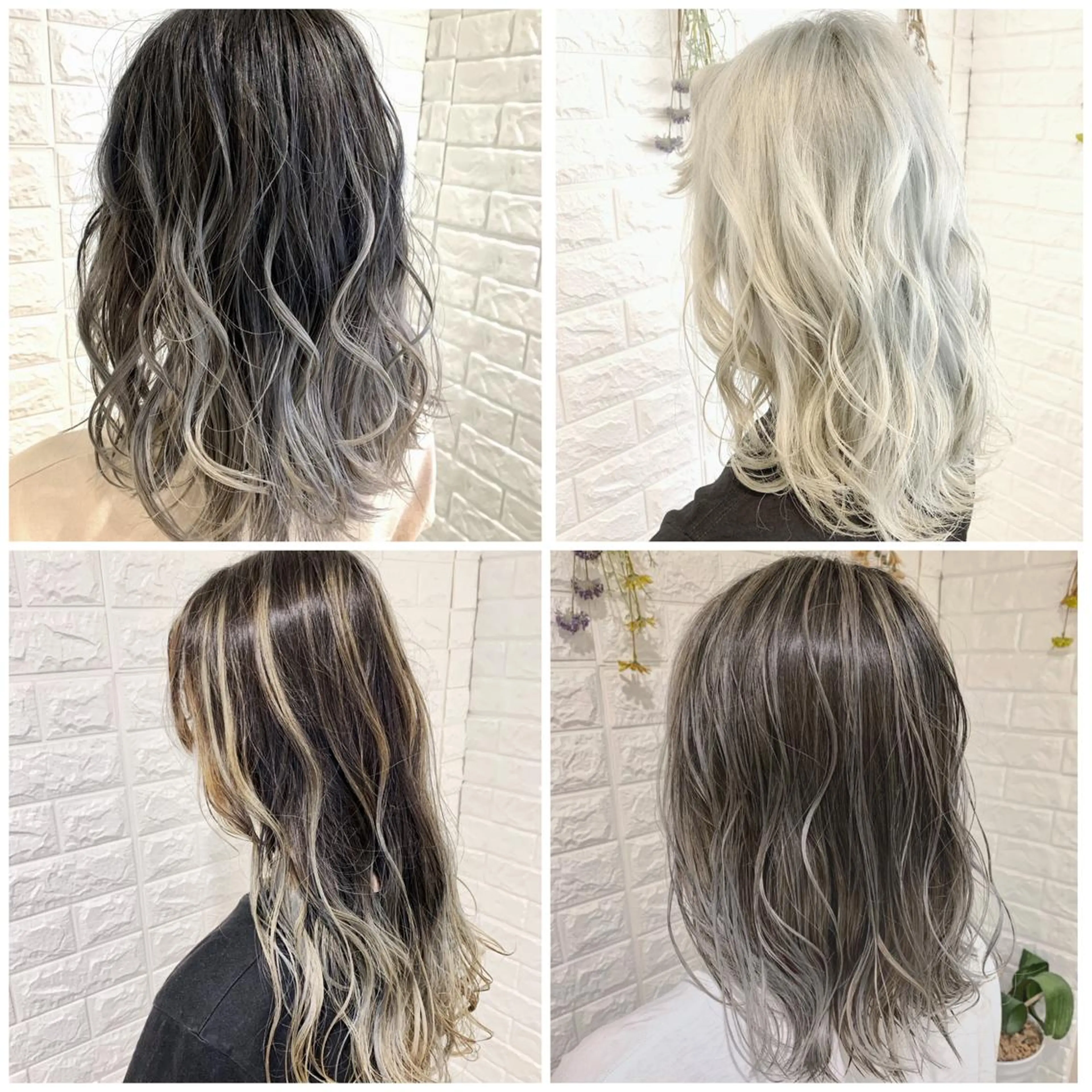 カラー バレイヤージュ ミストバング ブリーチ ケアブリーチ 透明感カラー ハイトーン/ブリーチ 山崎　悠次のヘアスタイル