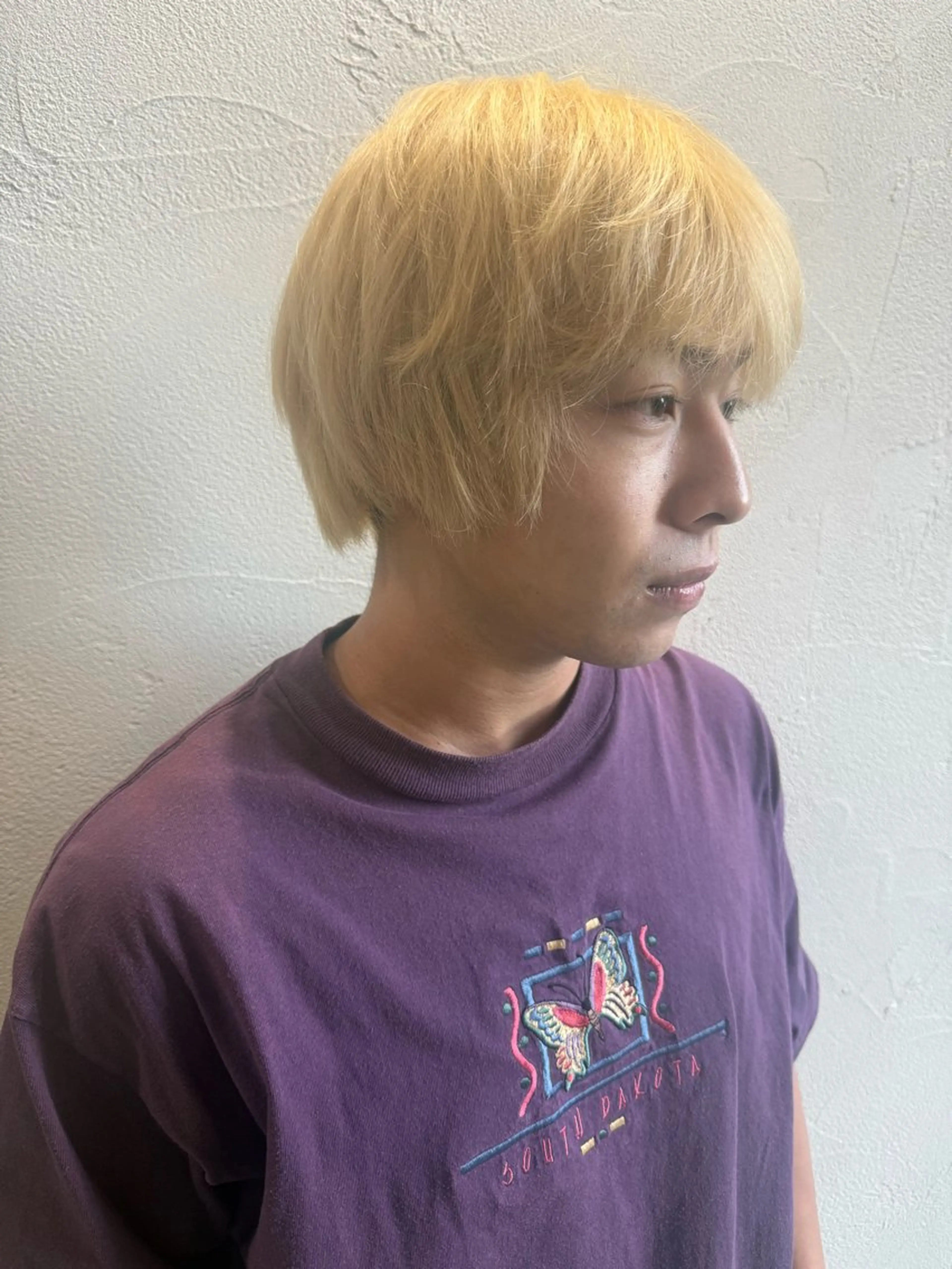 カラー メンズ カット ヘアカラー ハイトーン特化 齋藤充呂／高崎のヘアスタイル