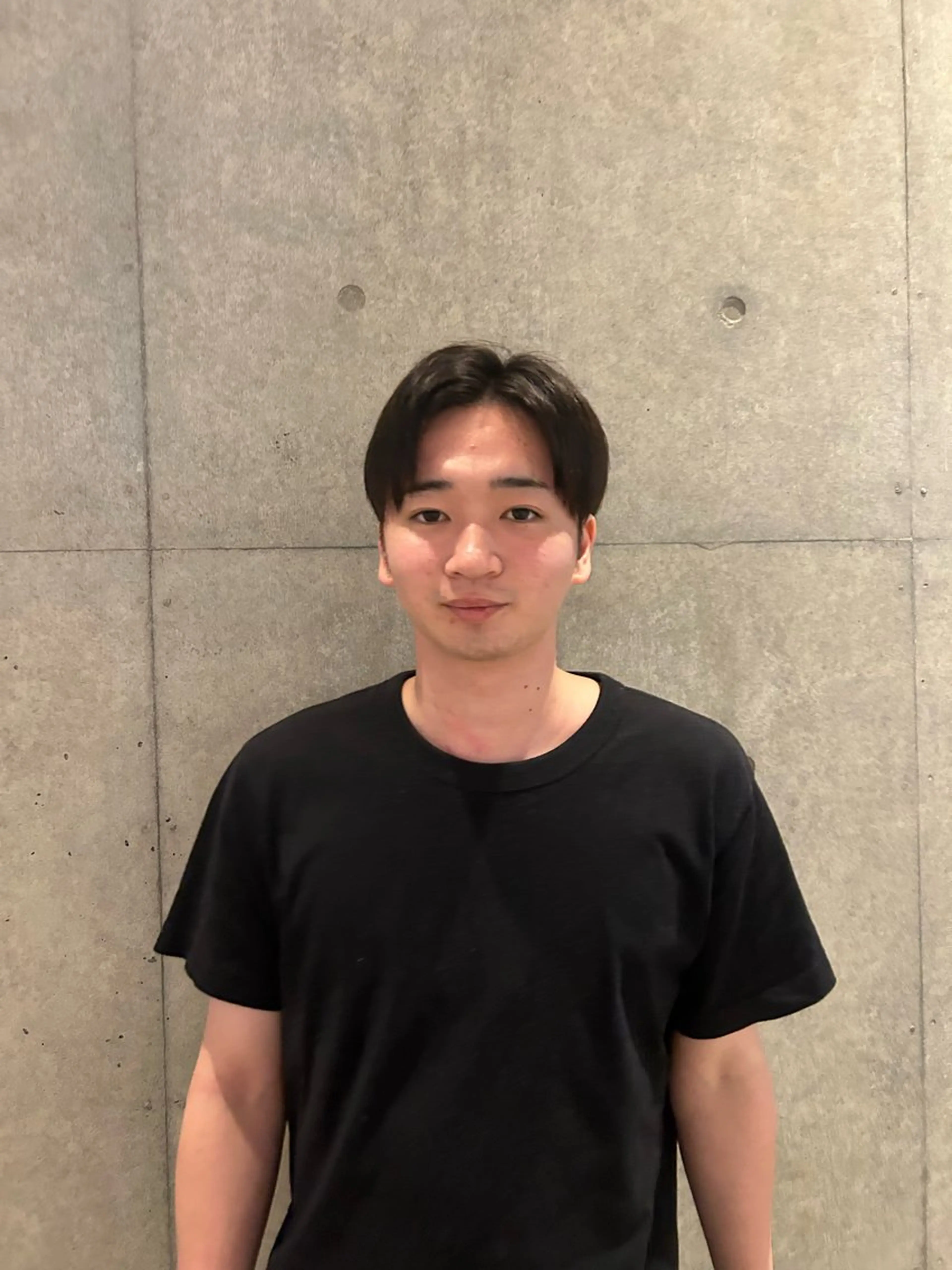 メンズ センターパート カット 南 菜花のヘアスタイル