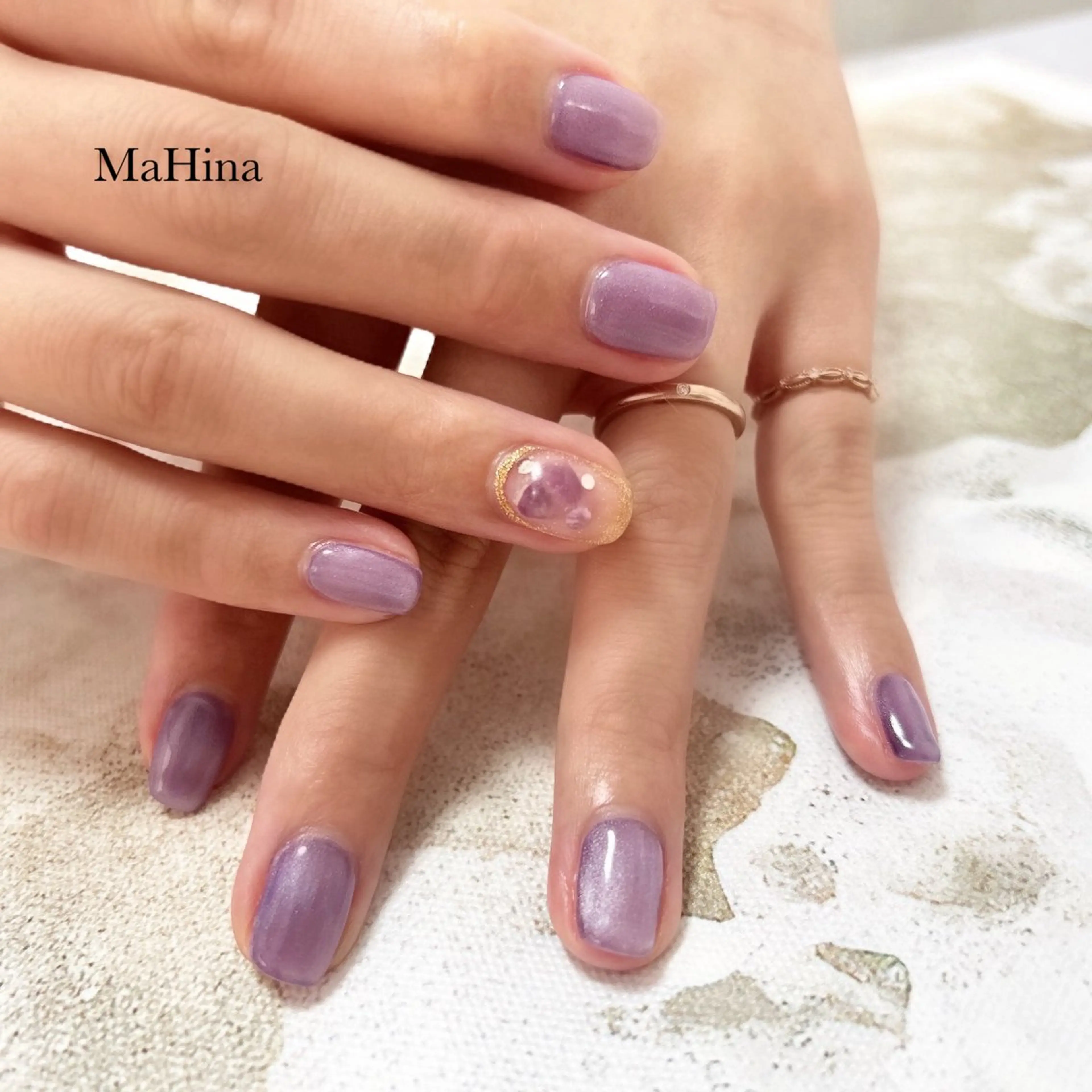 ネイル ジェルネイル マグネットネイル ワンカラーネイル ハンドネイル Healing Salon...MaHina(マヒナ)所属・MaHina🌙 salonのネイルデザイン